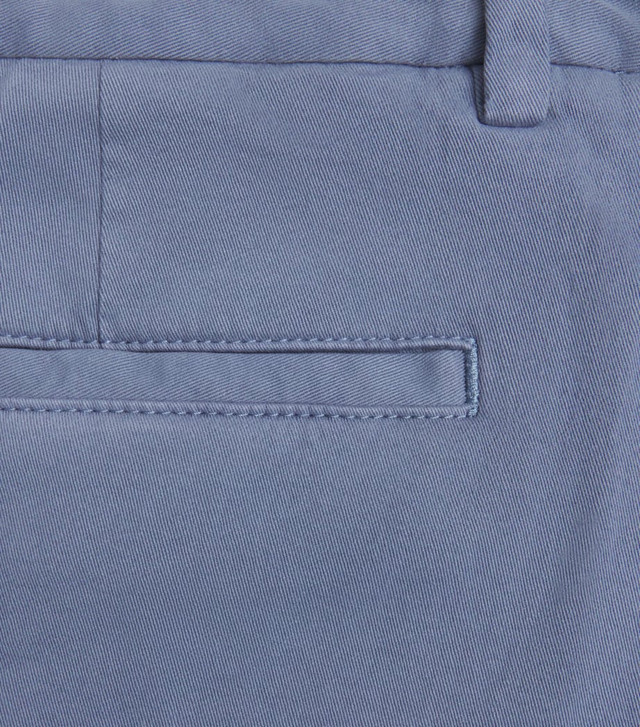 BOSS Mens Stretch-Cotton Straight Trousers Open Blue Image 6