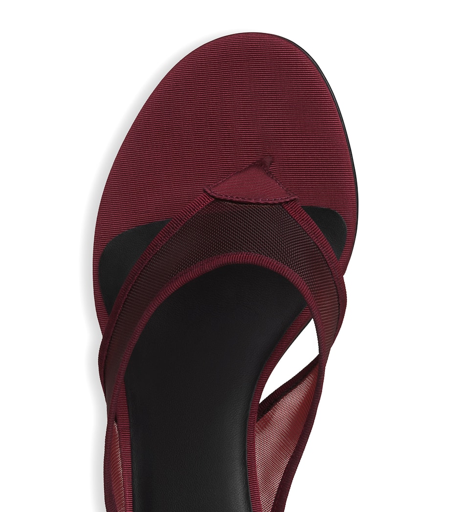 Alaïa Mesh Thong Mules 55 Bordeaux Image 4