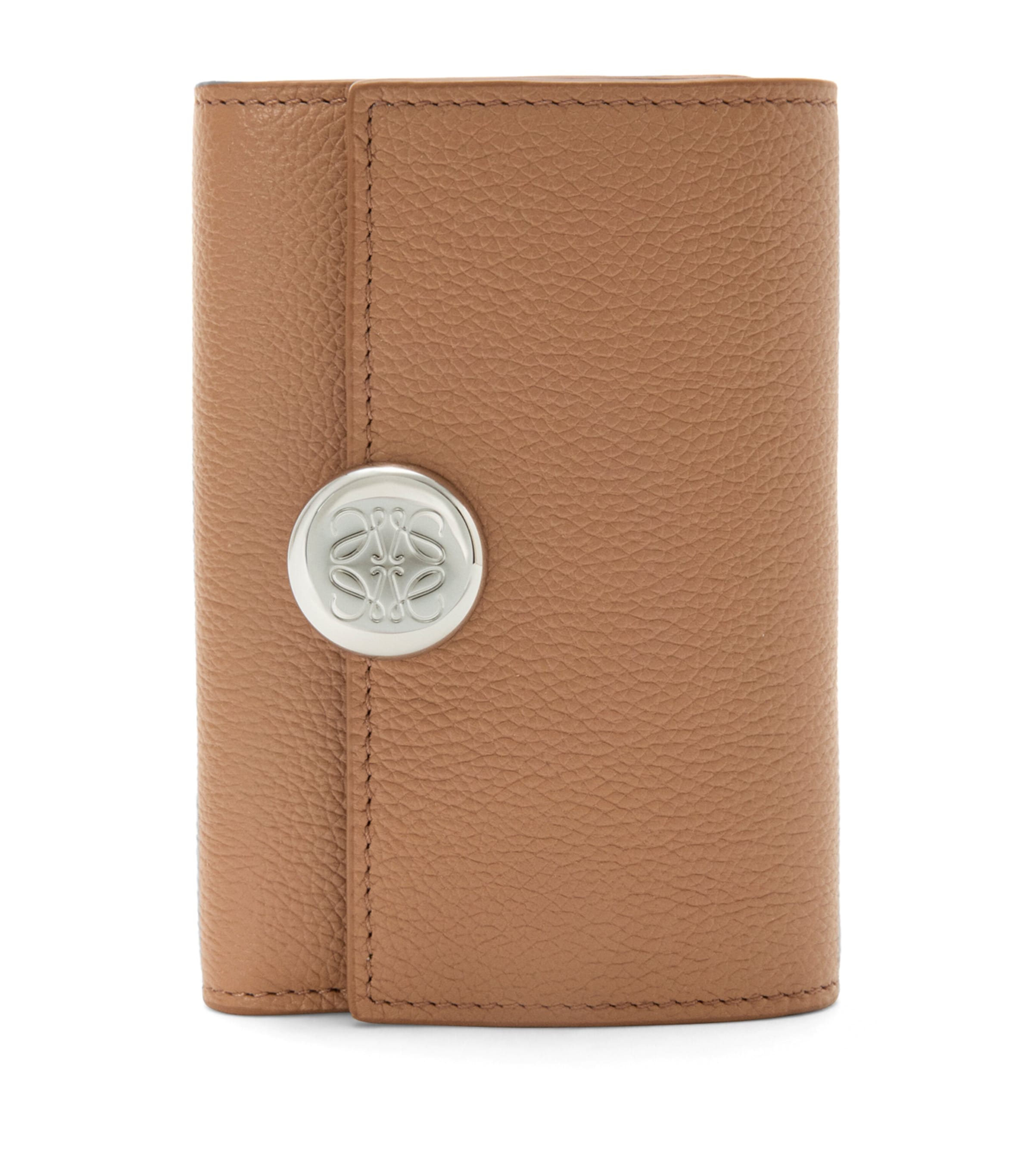 Small Leather Pebble Vertical Wallet MOCHA Image 1