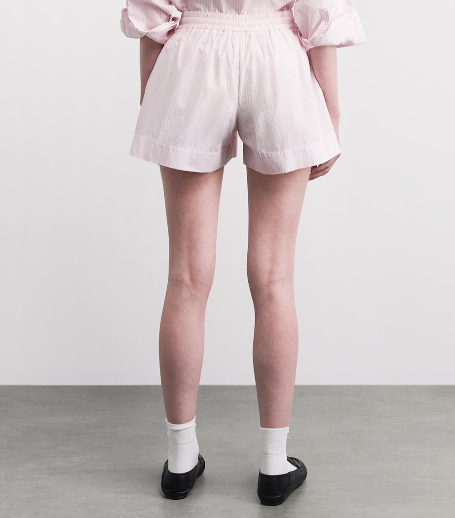Suzie Kondi Womens Cotton Stripe Shkip Shorts Blush Stripe Image 5