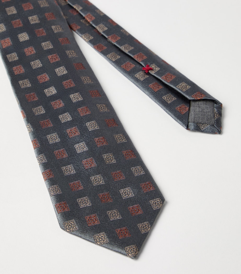 Silk Square Pattern Tie CND90 Image 3