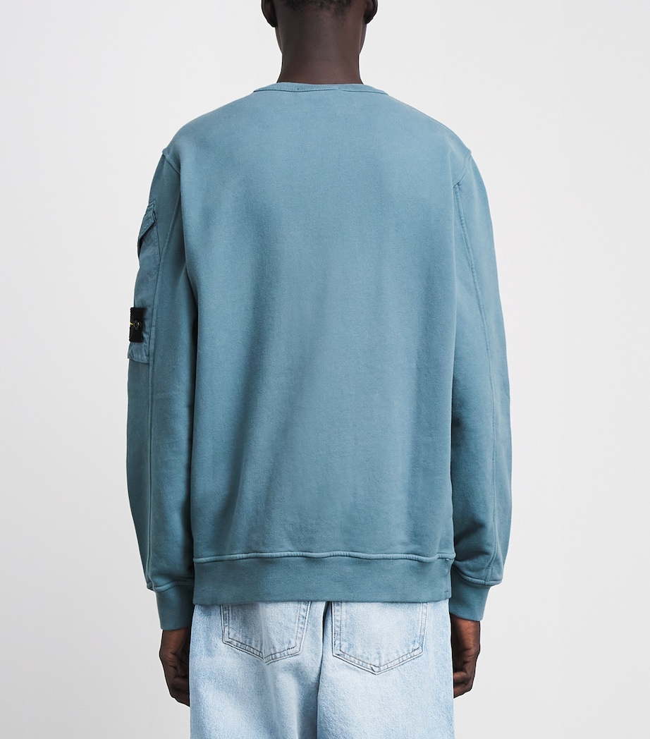 Stone Island Mens Cotton Compass Pocket Sweatshirt Image 5