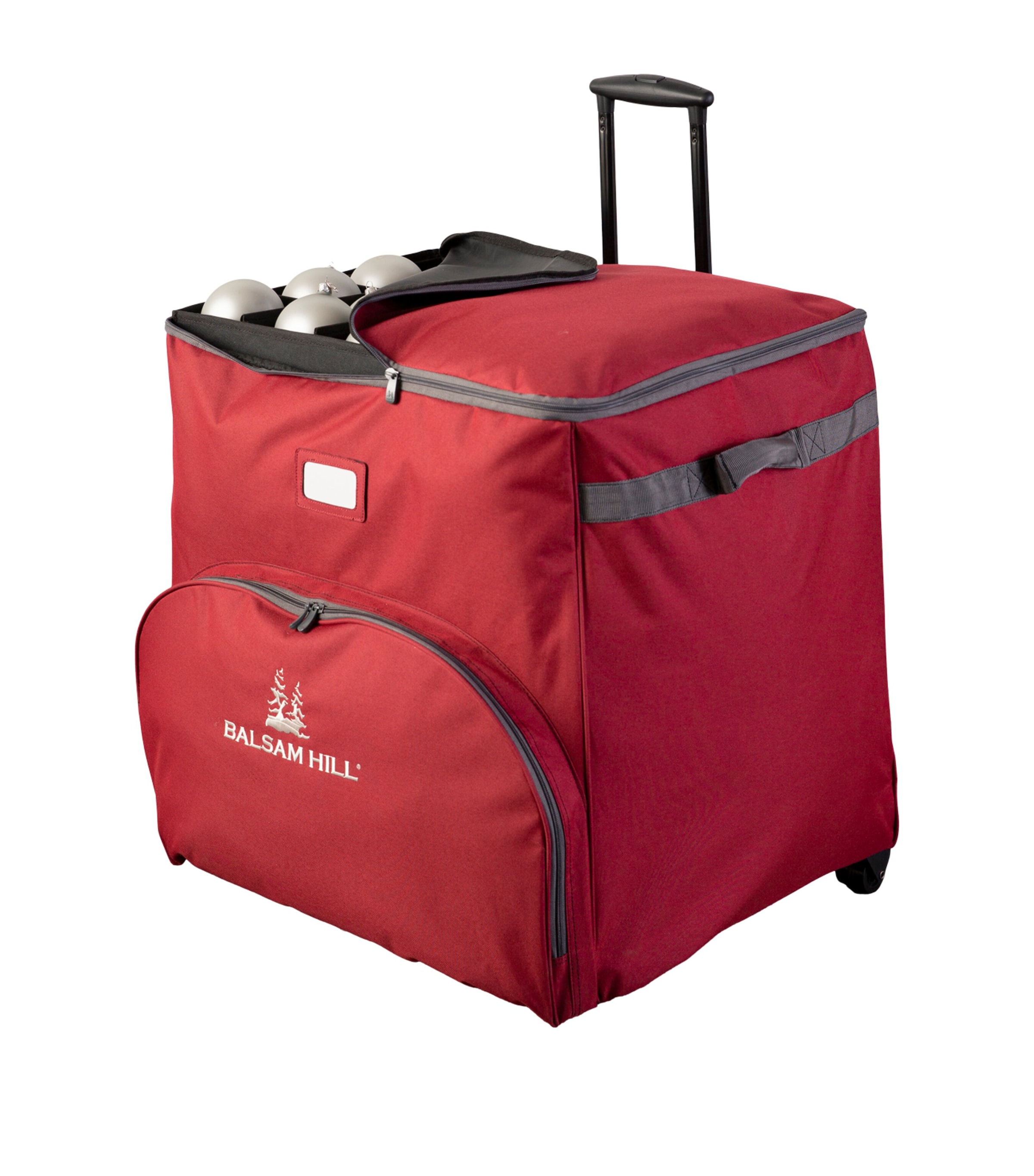 Balsam Hill Rolling Bauble Chest In Red