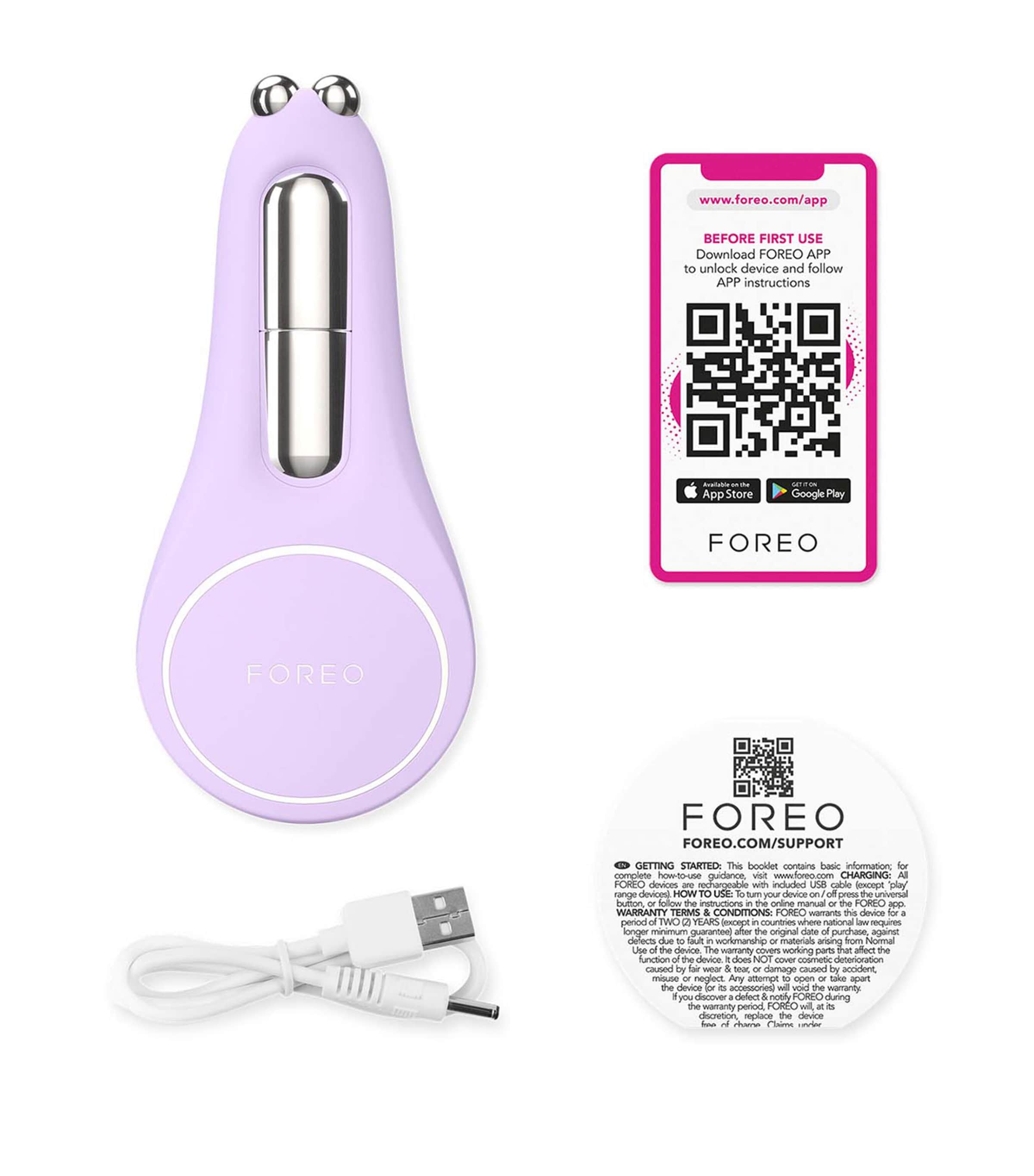 Foreo BEAR 2 Eyes & Lips Smoothing Device Lavender Image 5