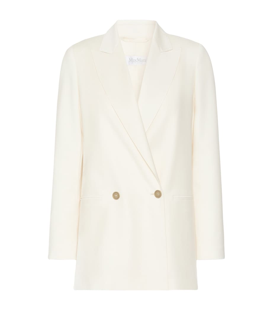 Max Mara Womens Virgin Wool Blazer Ivory Image 1