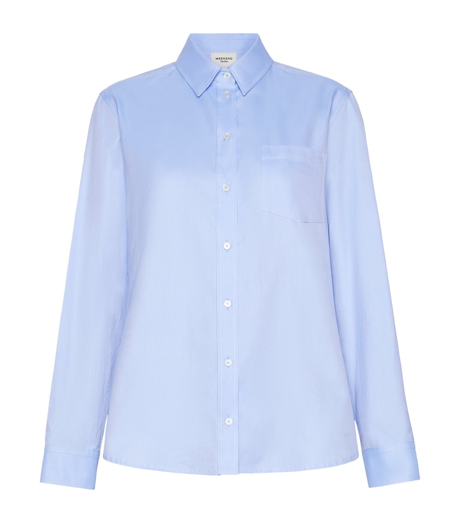 Weekend Max Mara Womens Cotton Shirt Light Blue Image 1