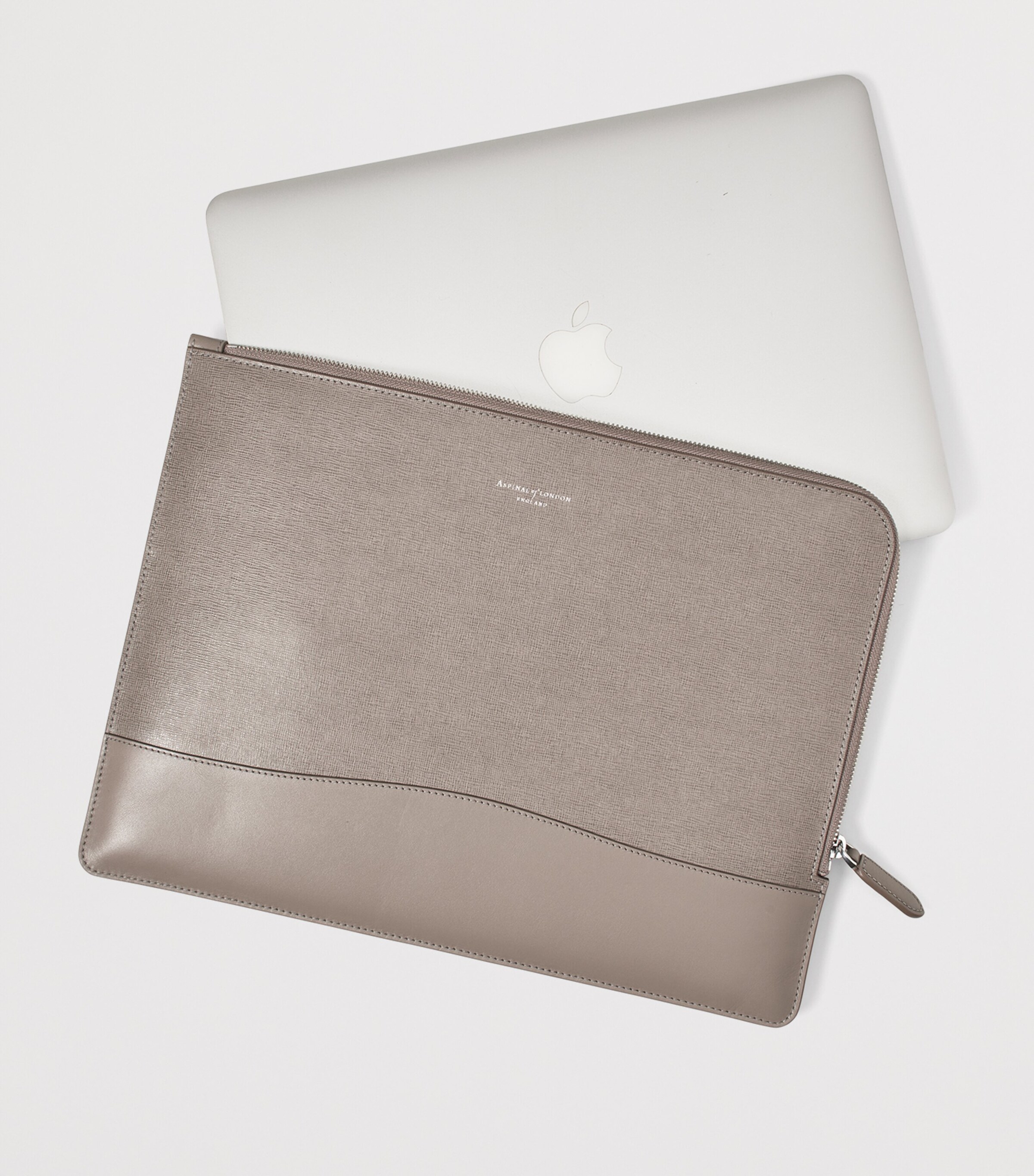 Aspinal Of London Leather City Folio Laptop Case Caspianblue Image 4
