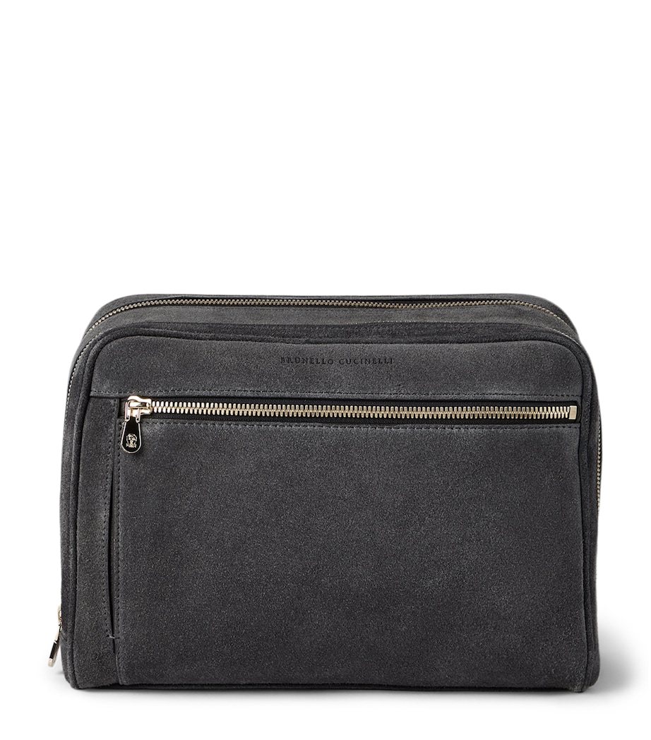 Brunello Cucinelli Suede Wash Bag Image 1