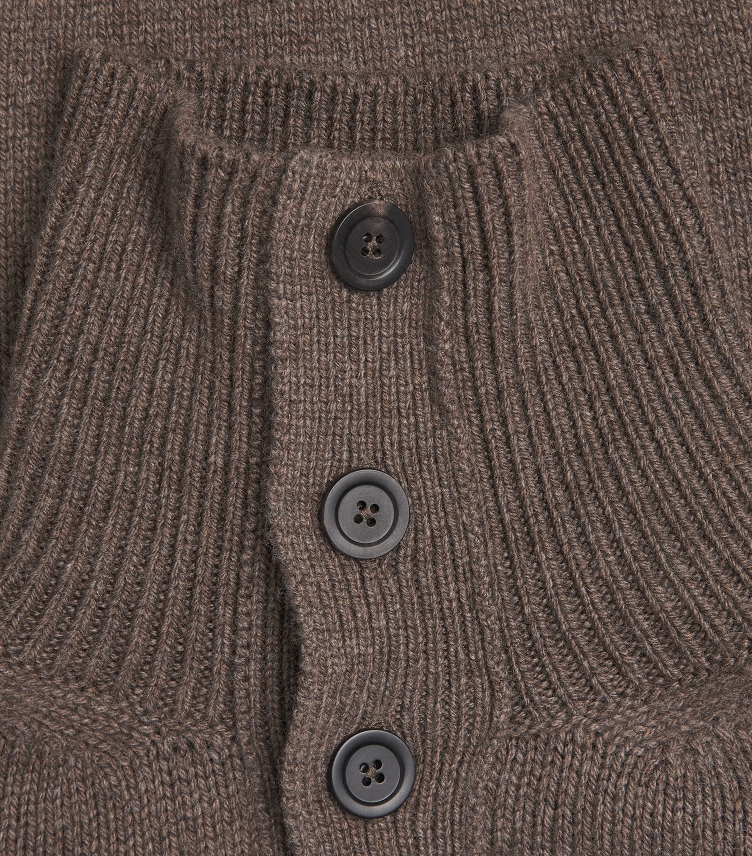 Johnstons Of Elgin Mens Cashmere Button-Neck Sweater Vole Image 6
