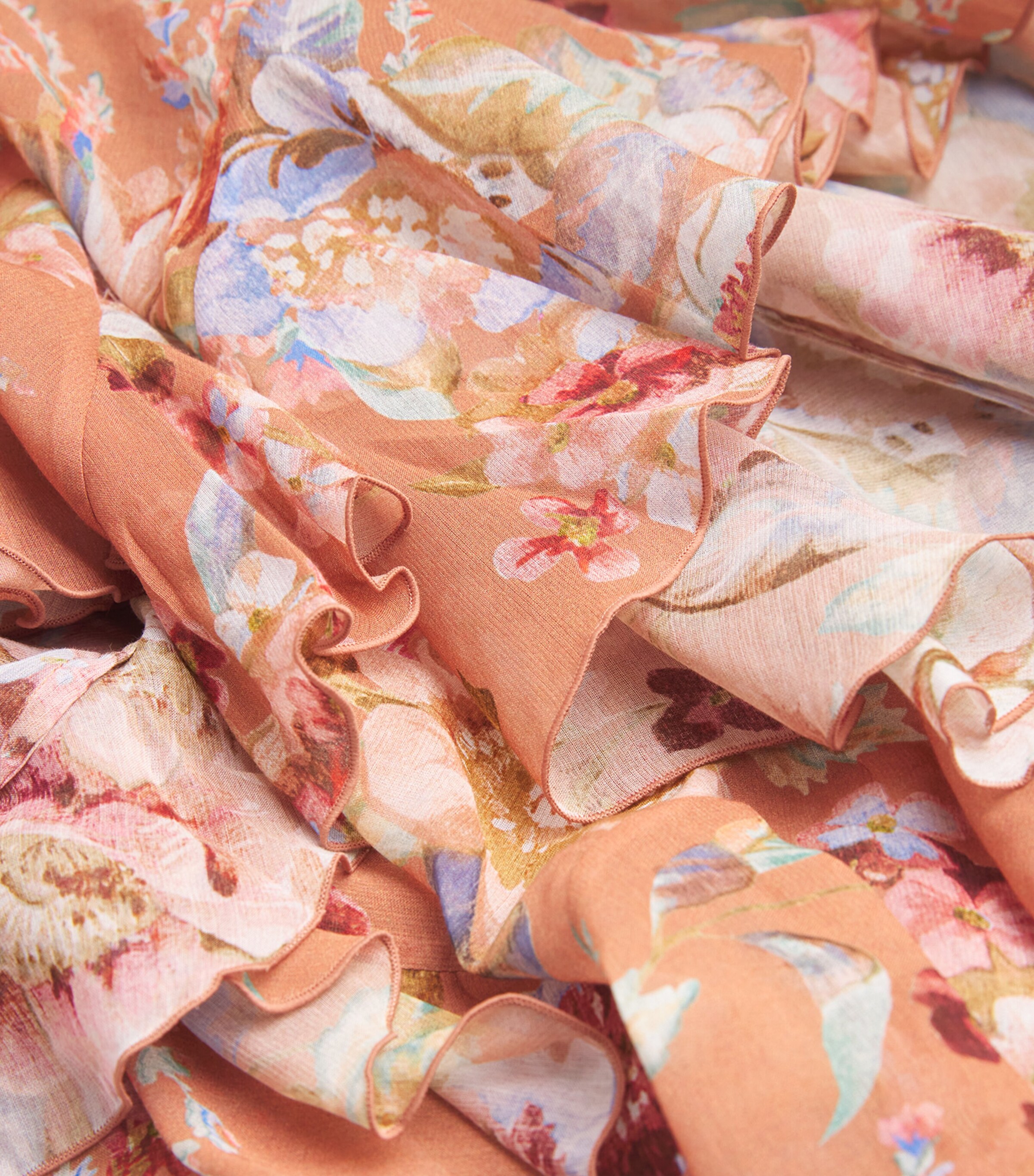 Cotton-Silk Floral Awaken Blouse CINNAMON FLORALCNFL Image 6