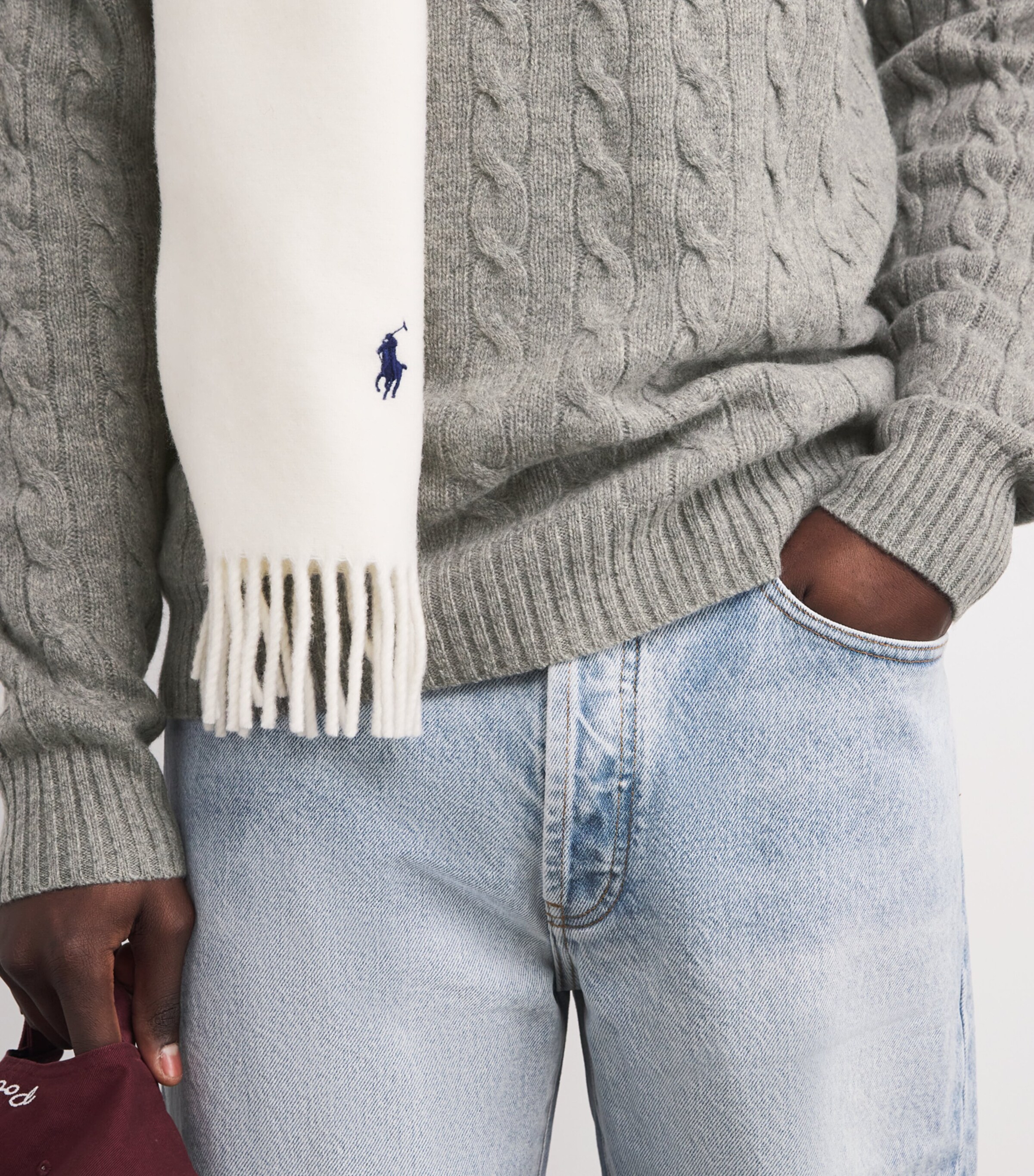 Wool-Cashmere Quarter-Zip Sweater GREY Image 6