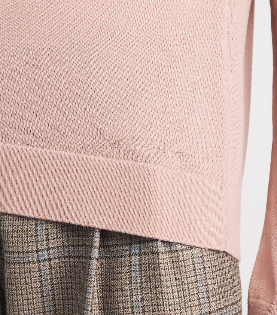 MM Womens Virgin Wool Crew-Neck Sweater Mauve Image 3