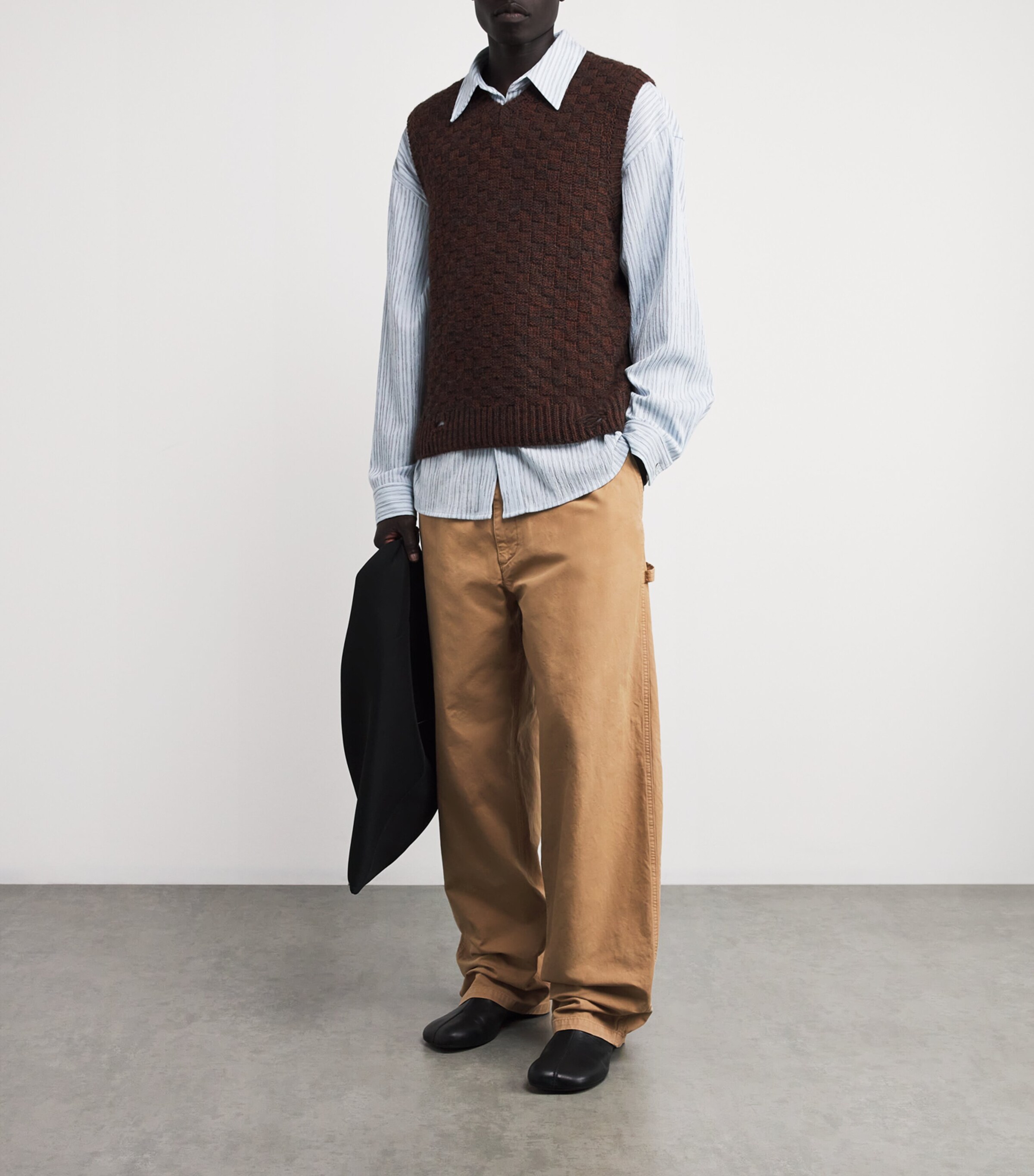 MM6 Maison Margiela Brown Cotton Carpenter Trousers | Harrods US
