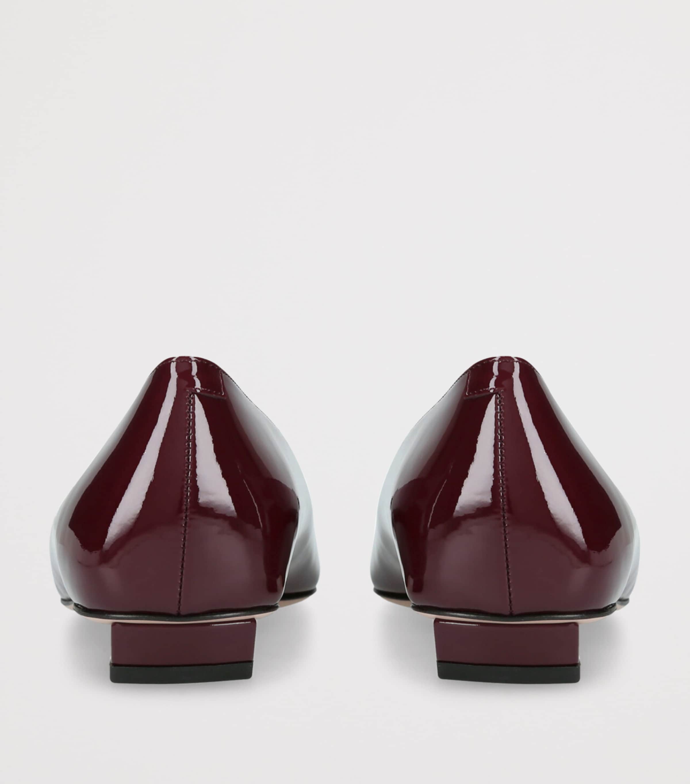 Patent Leather Belle Vivier Trompette Ballet Flats WINE Image 2