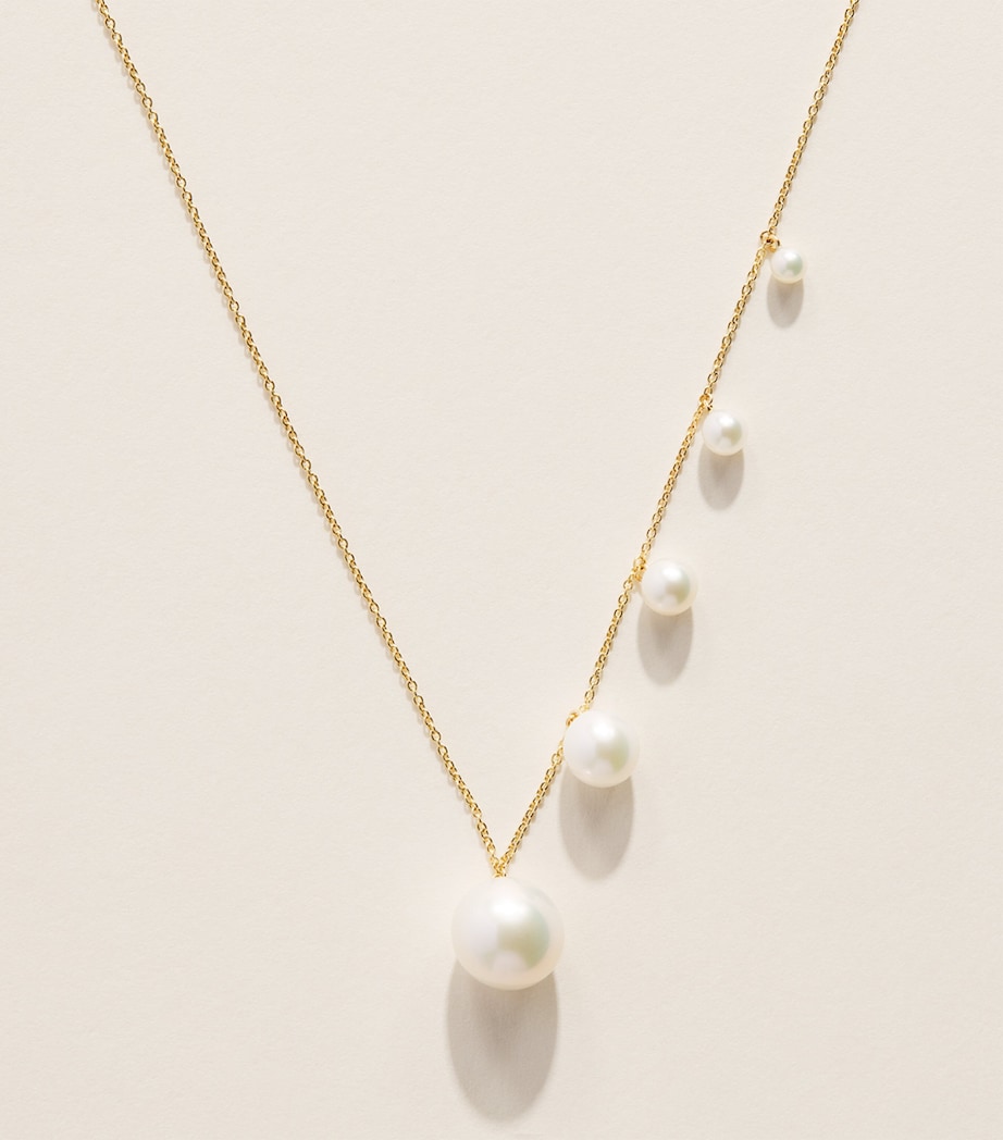 Sophie Bille Brahe Yellow Gold and Pearl Lou Ensemble Necklace Yellow Gold Image 1