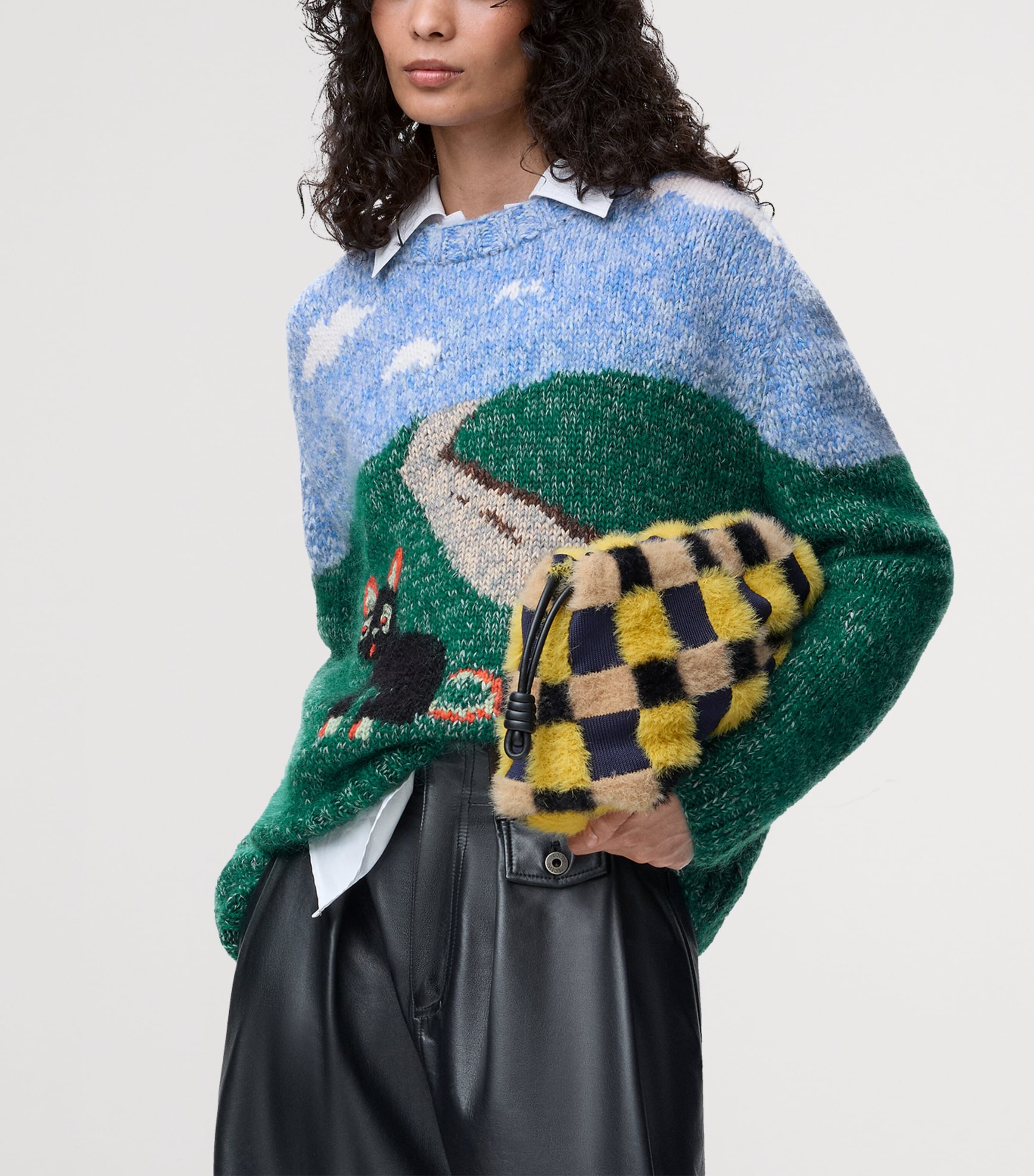 x Louis Wain Wool-Blend Cat Sweater BLUE/MULTICOLOR Image 3