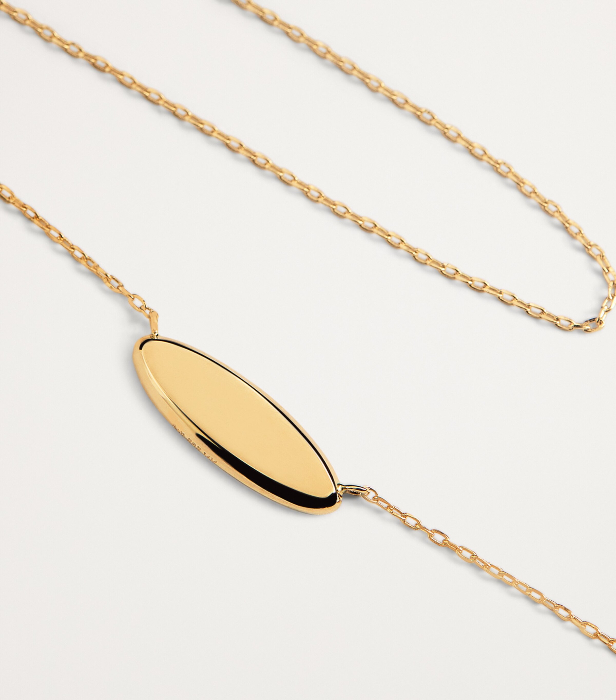 Astrid & Miyu Yellow Gold Plain Pendant Necklace Gold Image 5