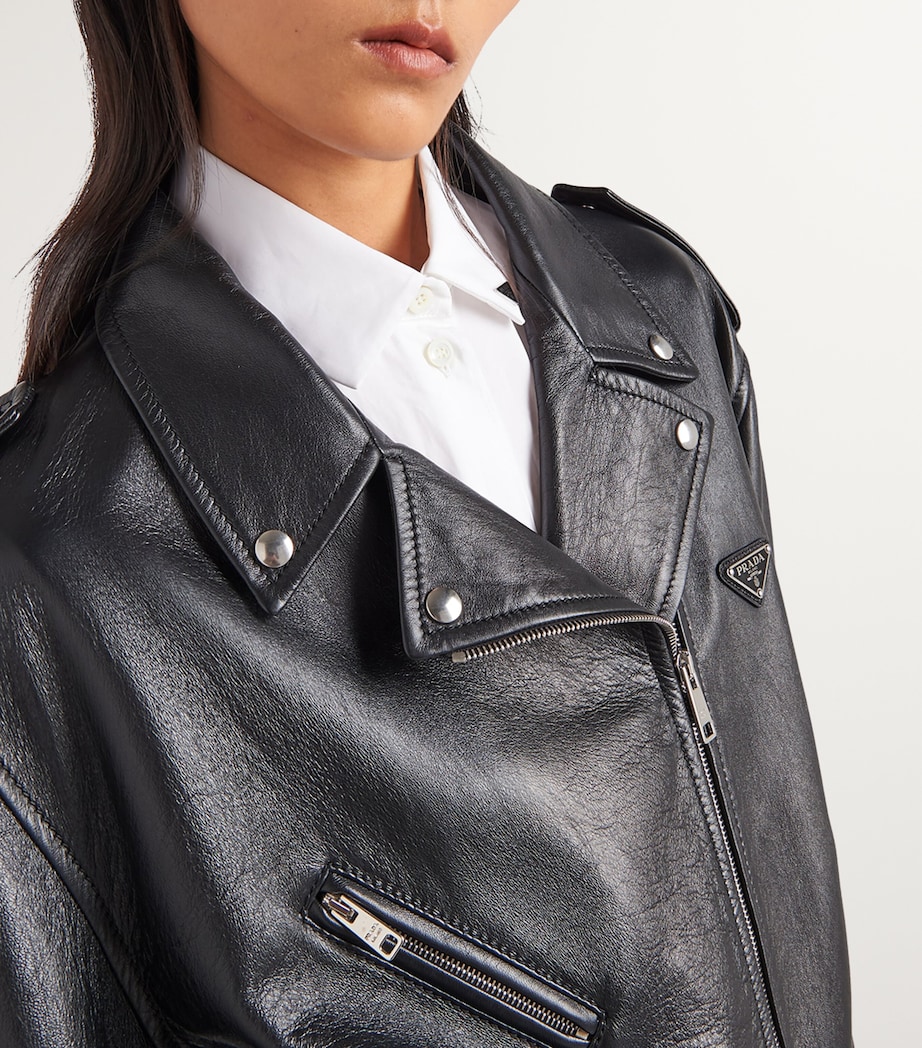 Nappa Leather Biker Jacket F0002 Image 5