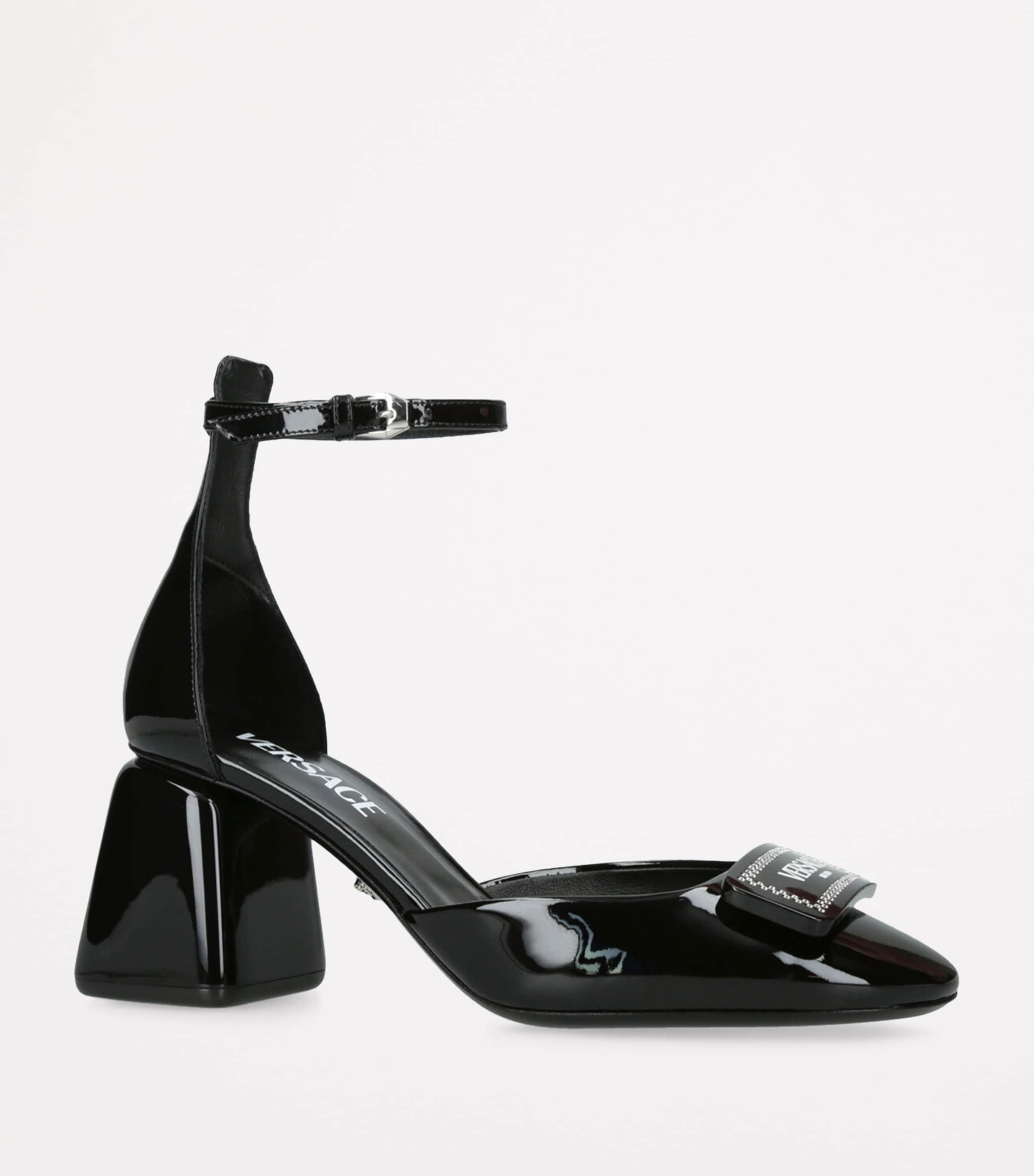 Versace Patent Leather D’Orsay Pumps 70 Black Image 3