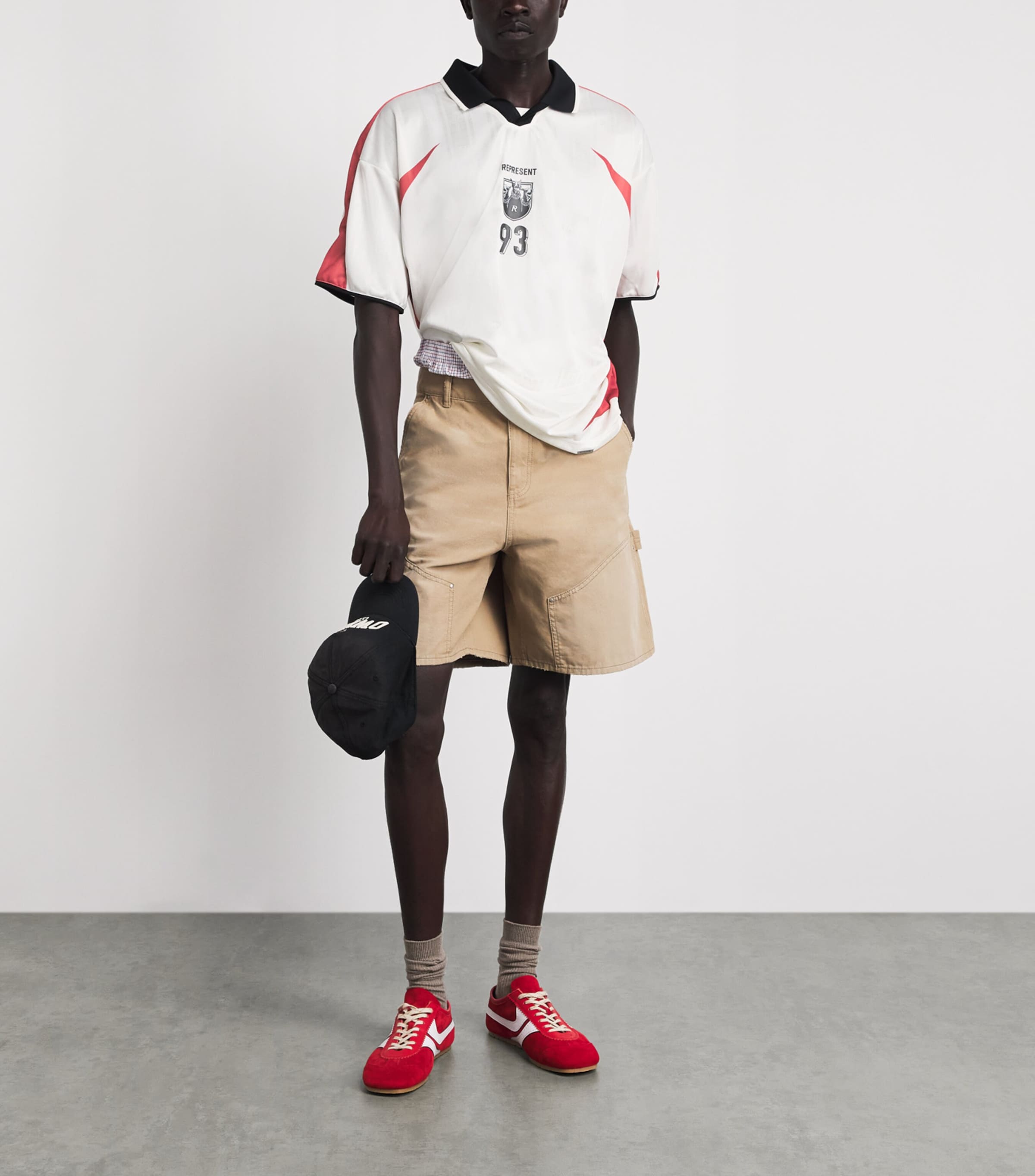 Represent Mens Spike Football Top Flat White Image 2