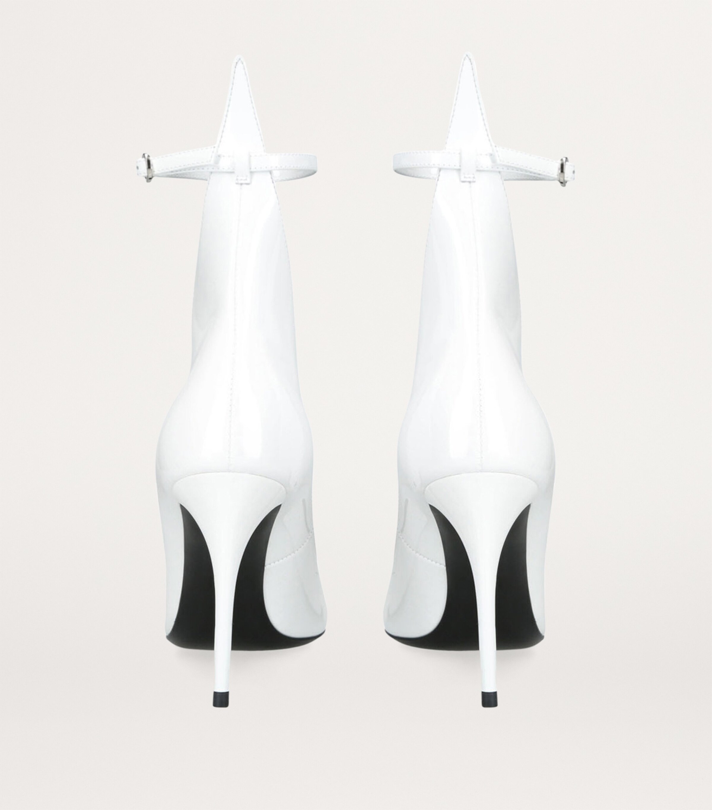 Patent Leather Decollete Pumps 90 WHITE Image 2