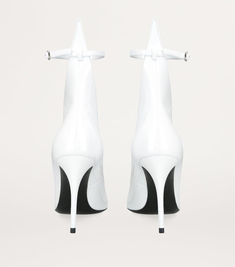 Patent Leather Decollete Pumps 90 WHITE Image 2