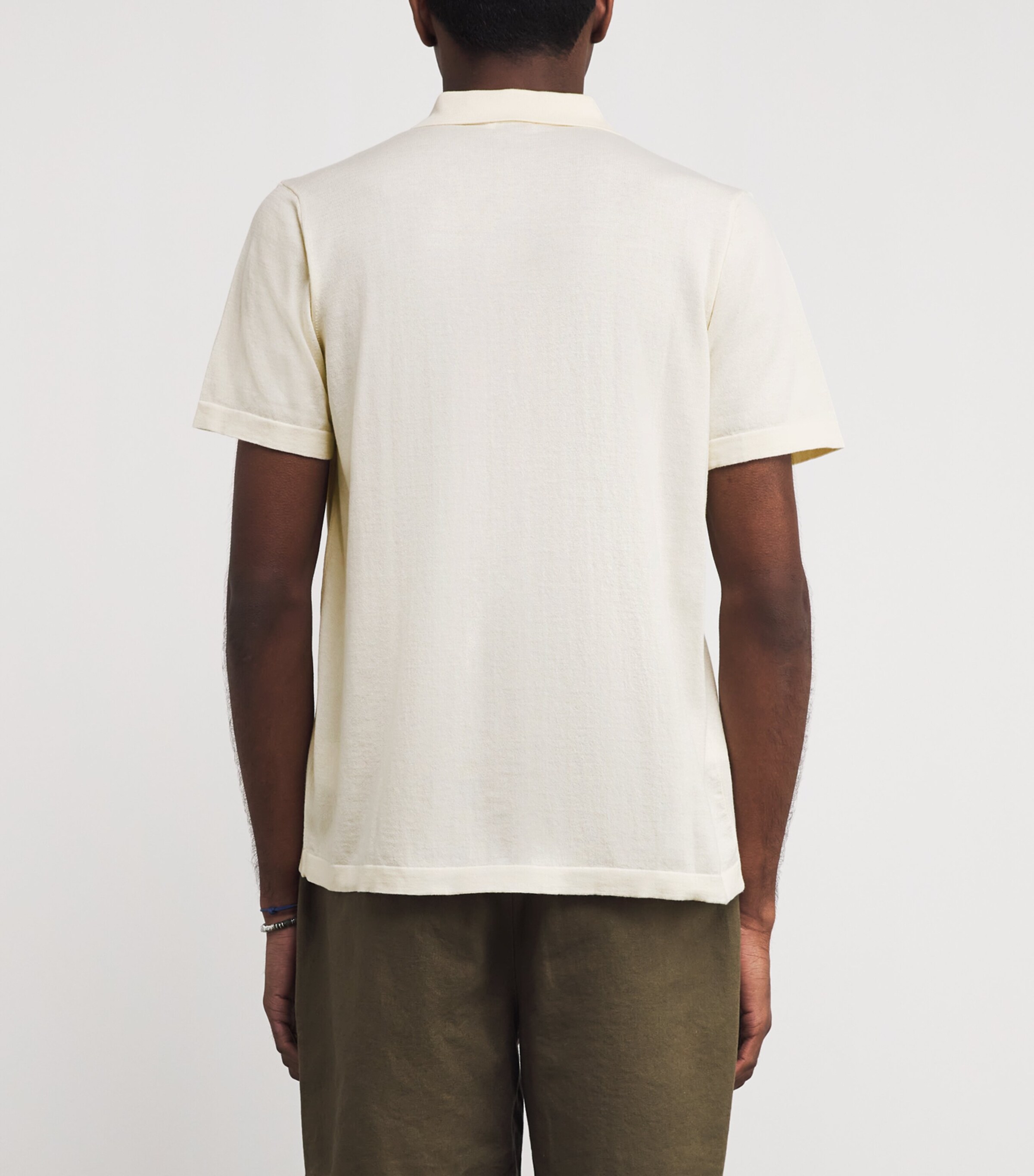 Cotton Knitted Mars Short Sleeve Shirt ECRU Image 4