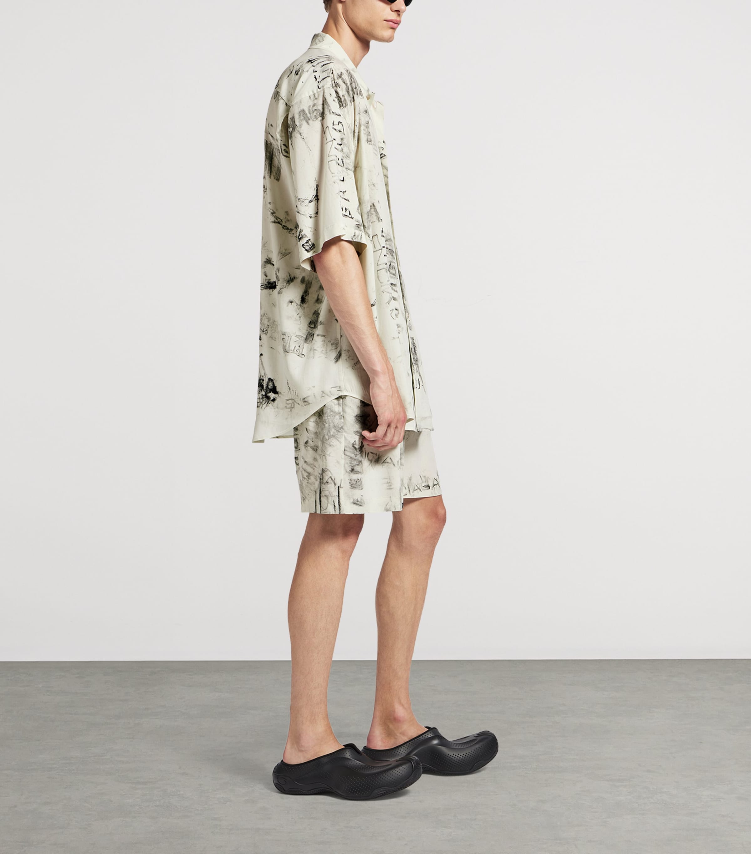 Washed Crayon Oversized Short-Sleeve Shirt 1240 Image 4