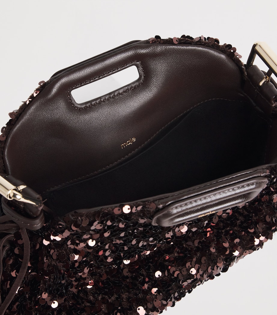 Mini Sequin Miss M Shoulder Bag BROWN Image 4