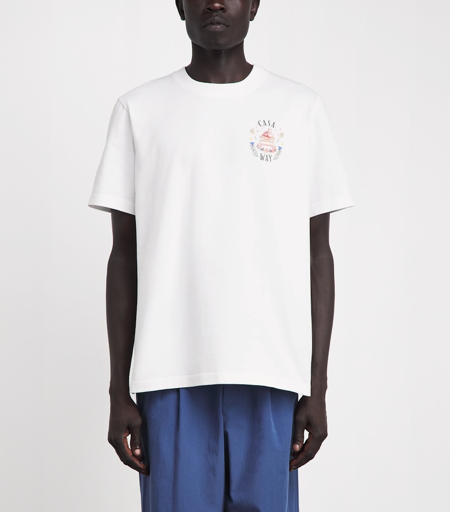 Casablanca Mens Organic Cotton Casa Way T-Shirt Casaway Image 4