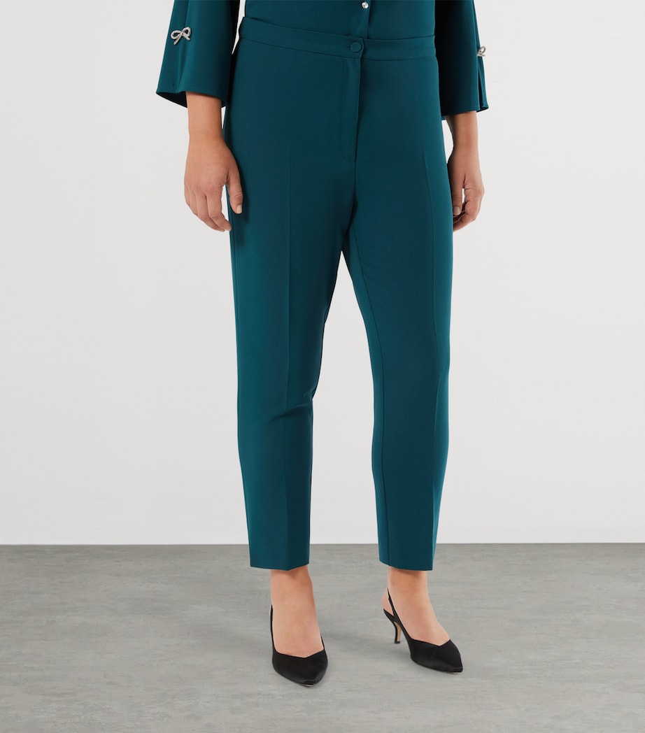 Tapered Slim Tailored Trousers EMERALD Image 2