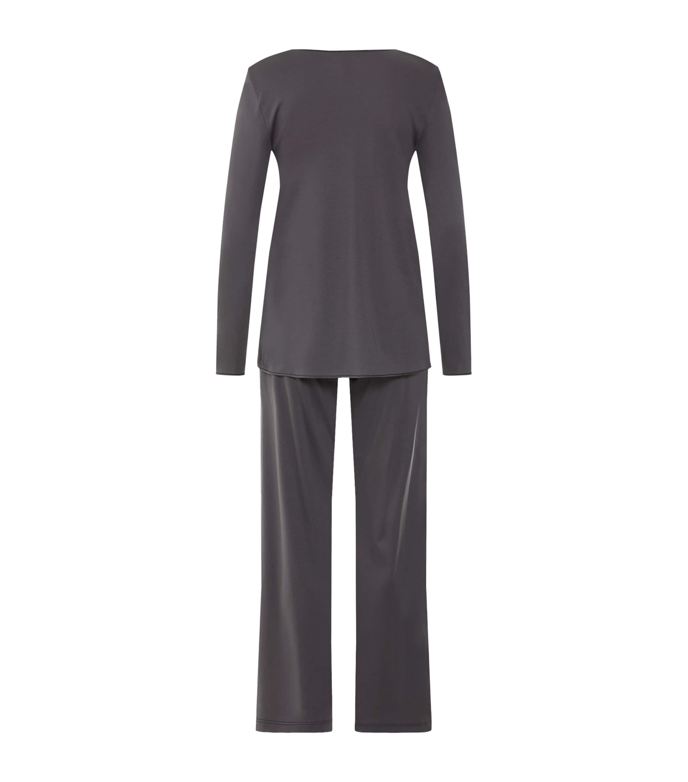 Hanro Womens Cotton-Silk Long-Sleeve Pyjamas Boulevard Image 3