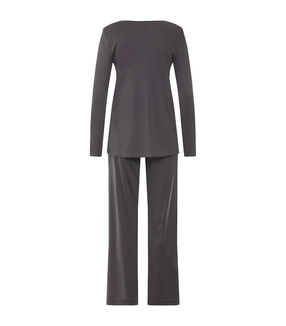 Hanro Womens Cotton-Silk Long-Sleeve Pyjamas Boulevard Image 3