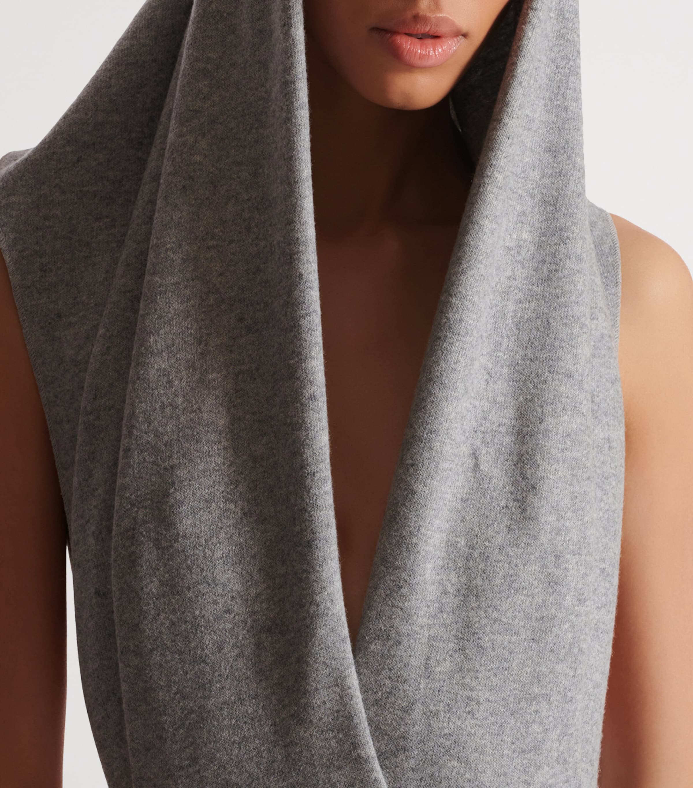 Draped Hooded Bodysuit 9AD GRIS CHIN ECLAIR Image 7