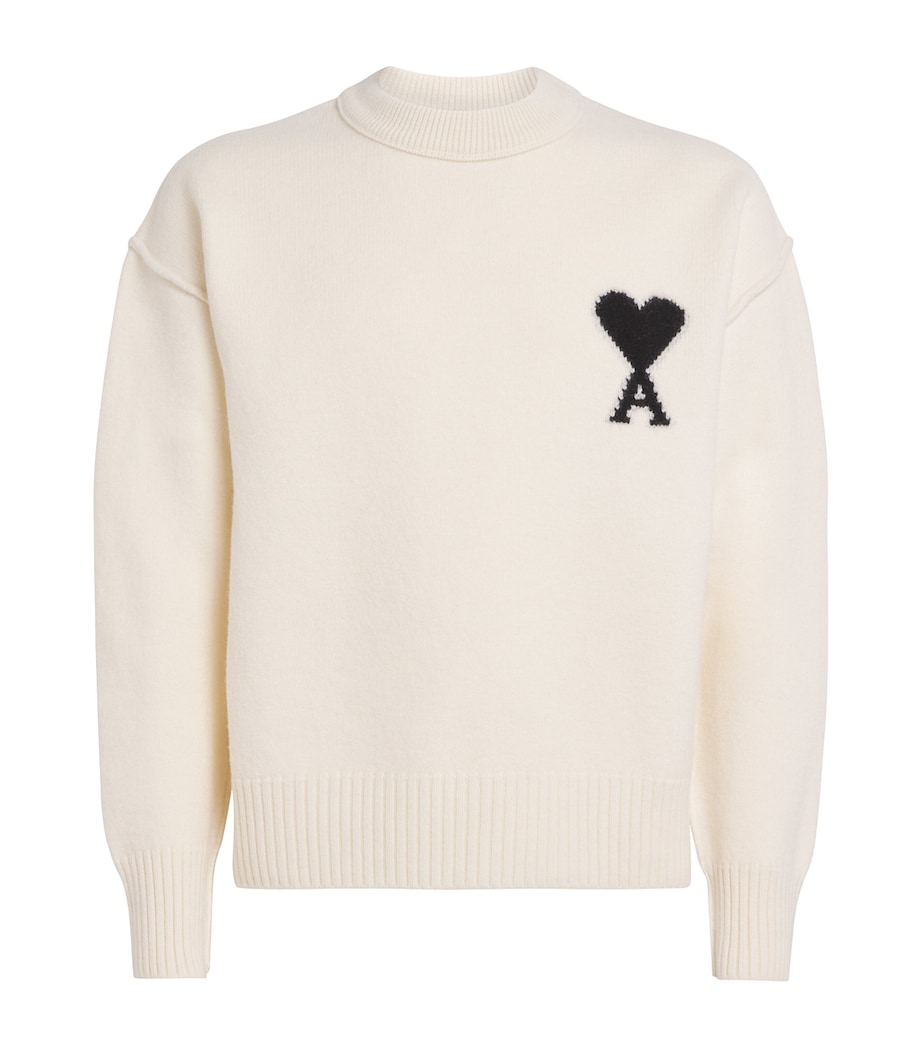 Wool Logo Sweater 151 - ECRU/NOIR Image 1
