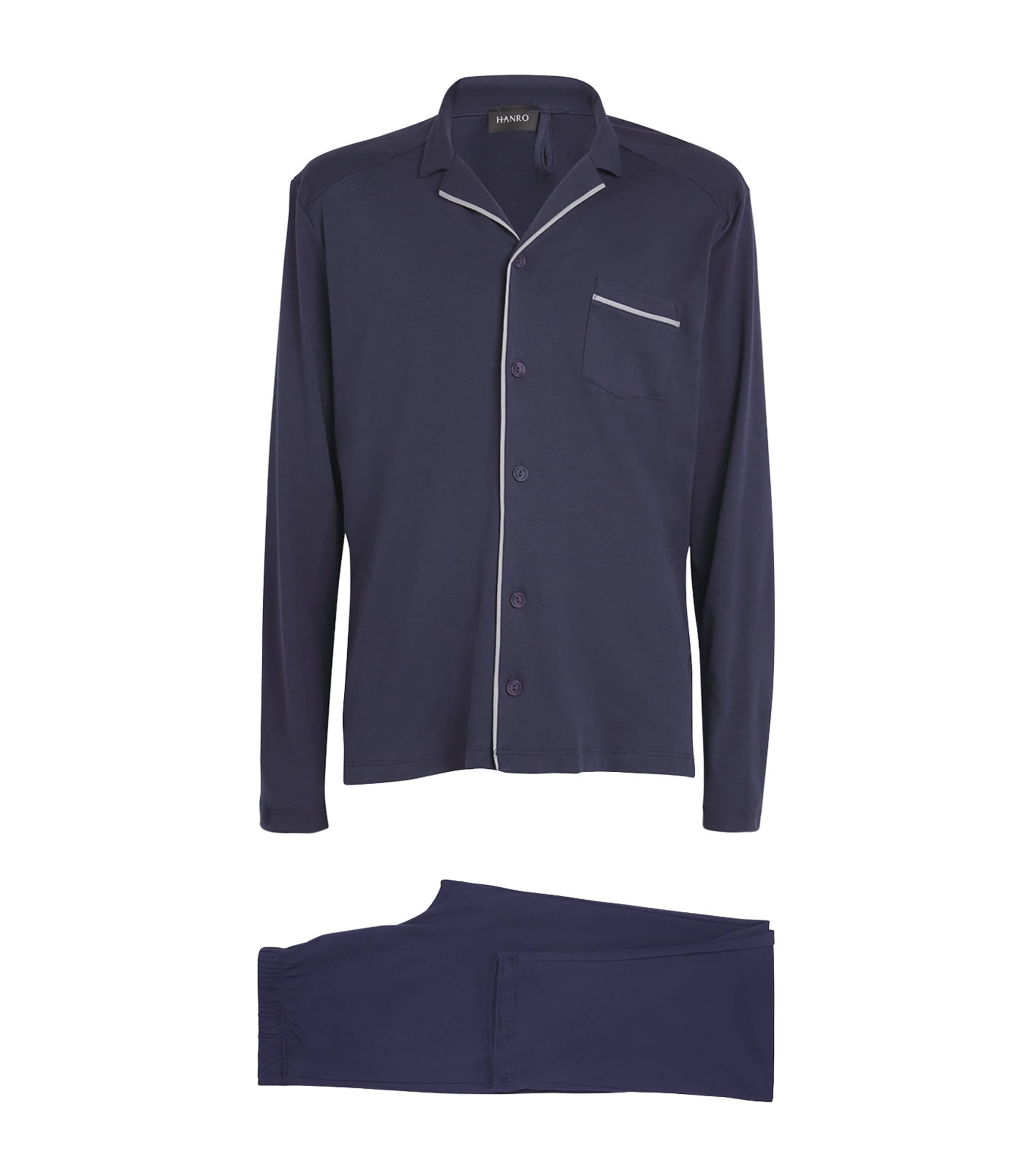 Hanro Night & Day Pyjama Set In Navy