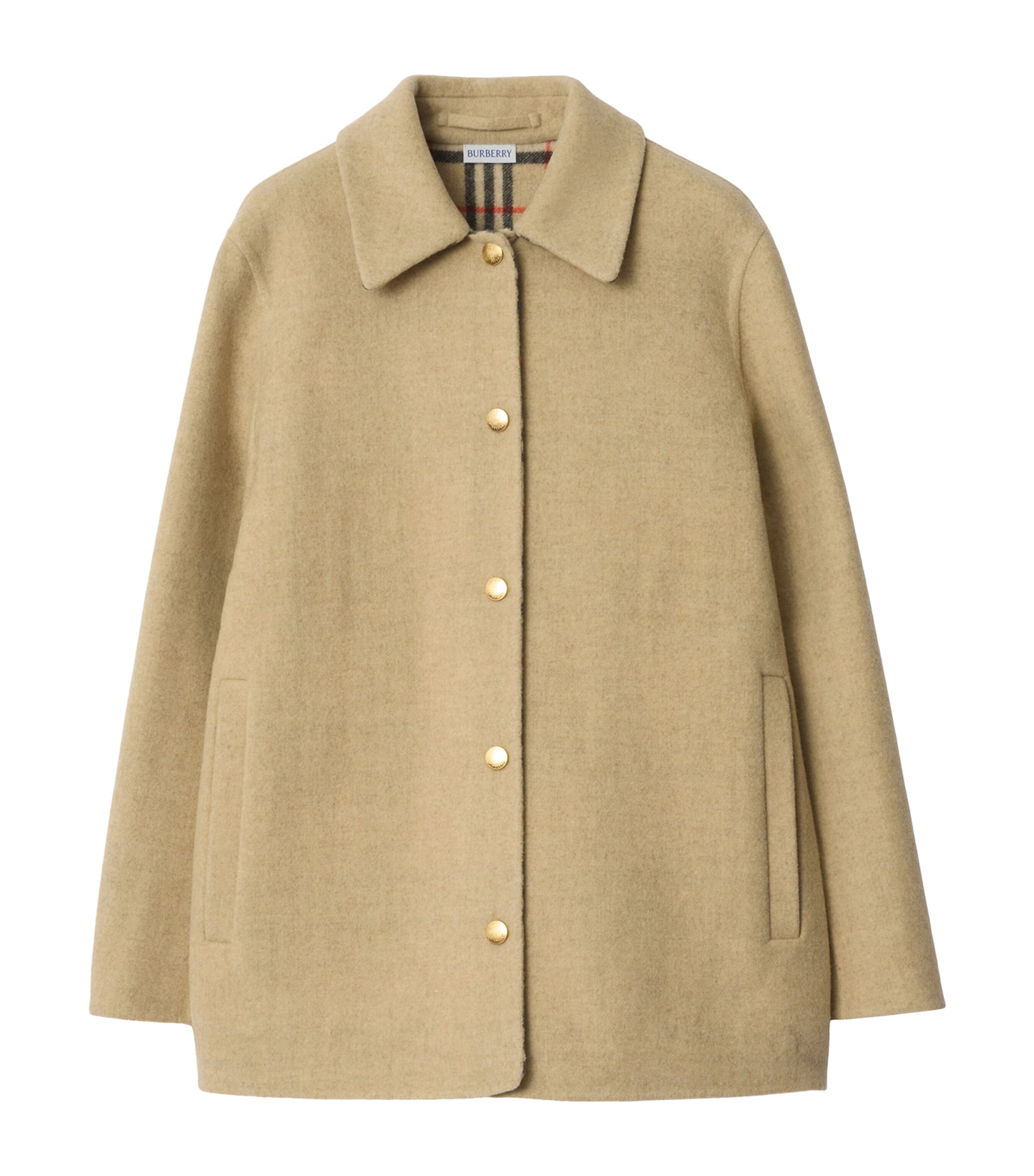 Burberry Wool Double-faced Overshirt In Multi