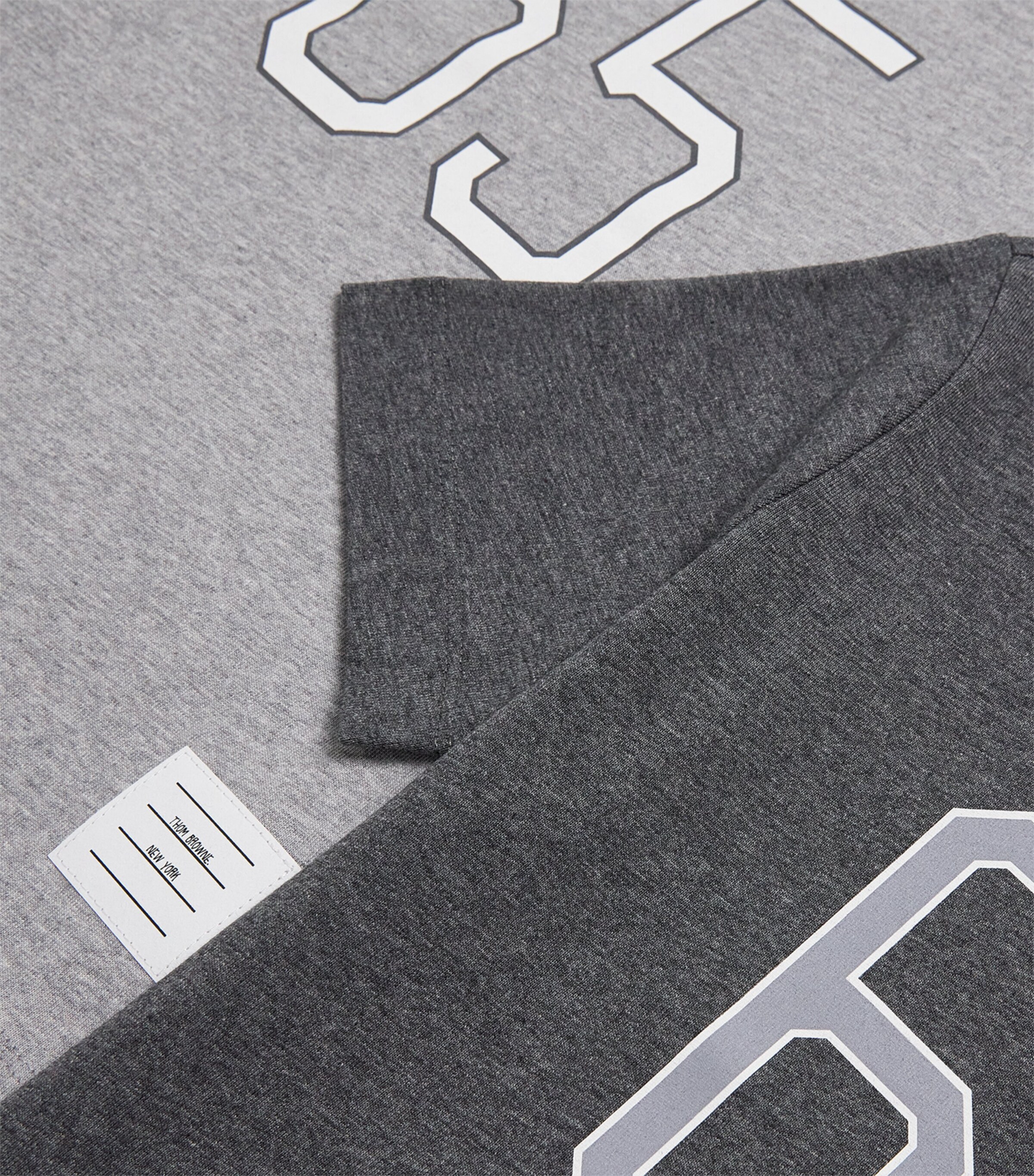Thom Browne Kids Set of 3 Cotton Logo T-Shirts (2-12 Years) Med Grey Image 4