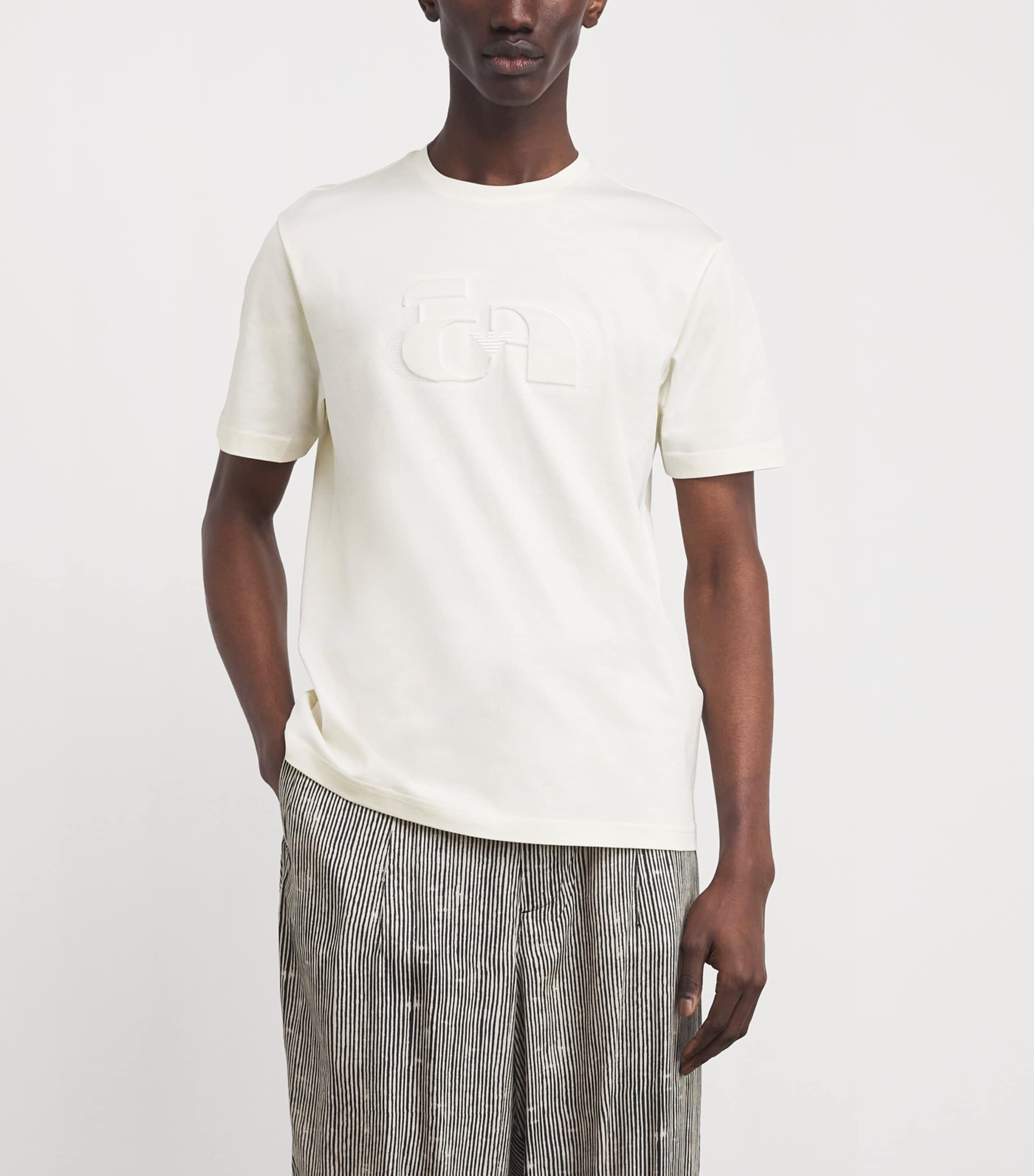 Cotton Flocked Logo T-Shirt F0004 Image 3