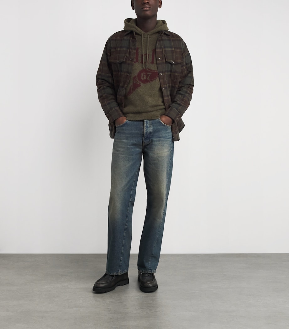 Wool-Blend Logo Hoodie GREEN Image 2