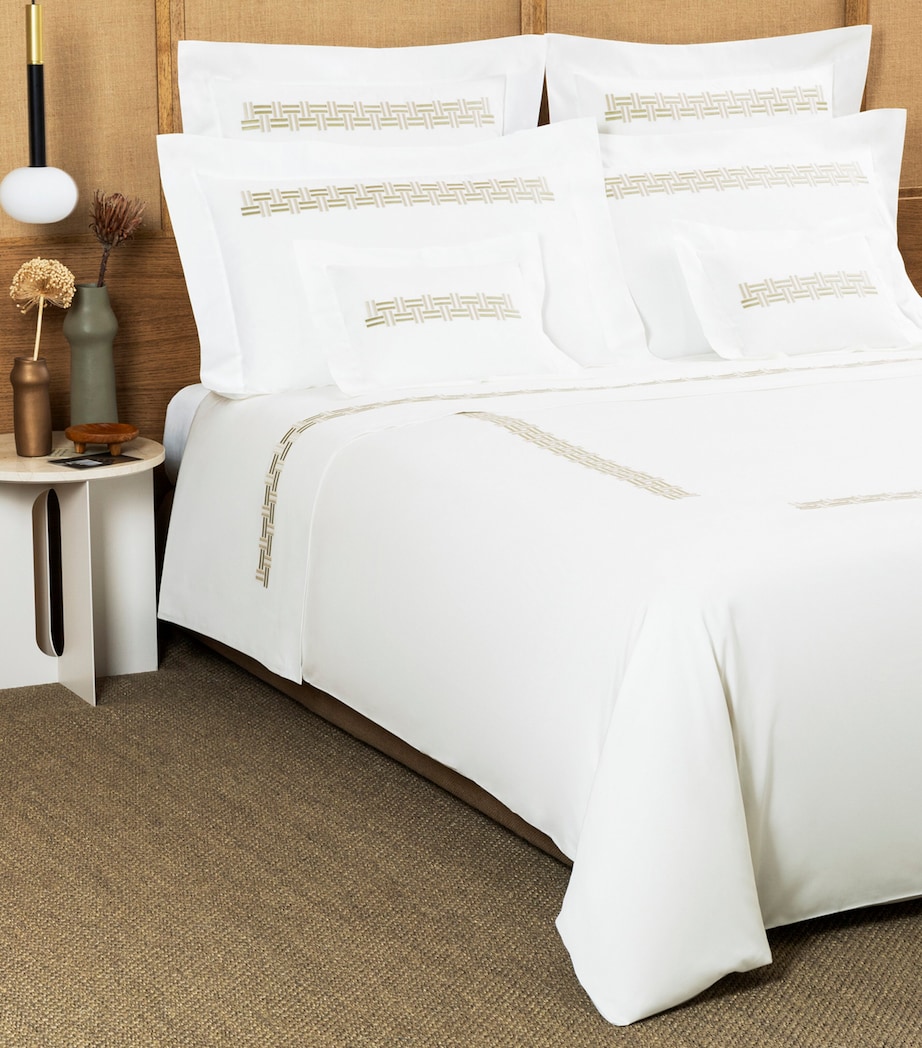 Basket Weave Oxford Euro Sham (65cm x 65cm) 6E37 - TRANQUIL GREE Image 3