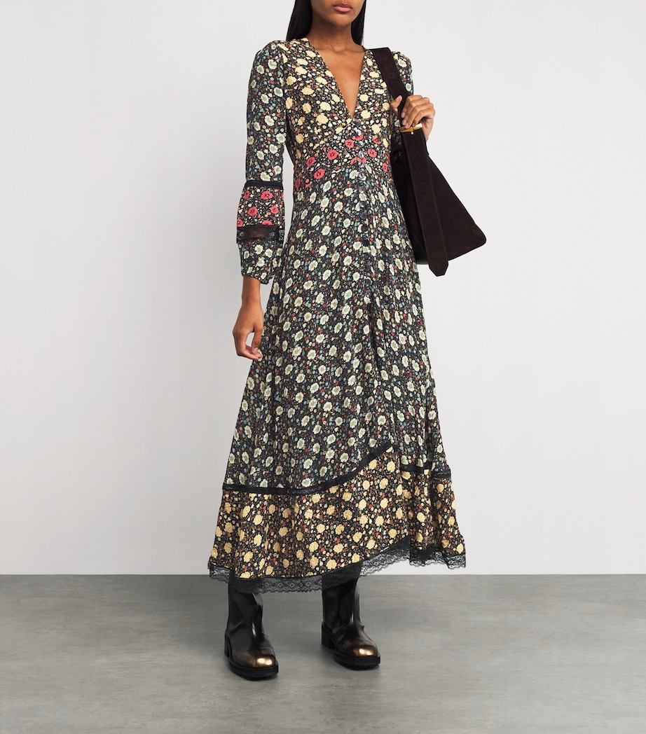 Floral Raven Midi Dress EVA FLORAL MIX BLACK Image 2