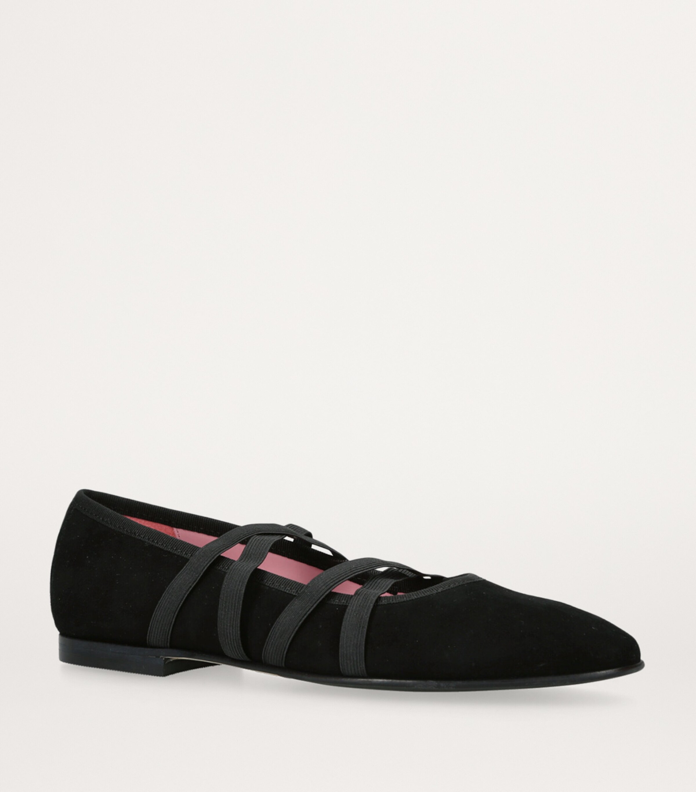 Carel Paris Suede Tutu Ballet Flats Black Image 3