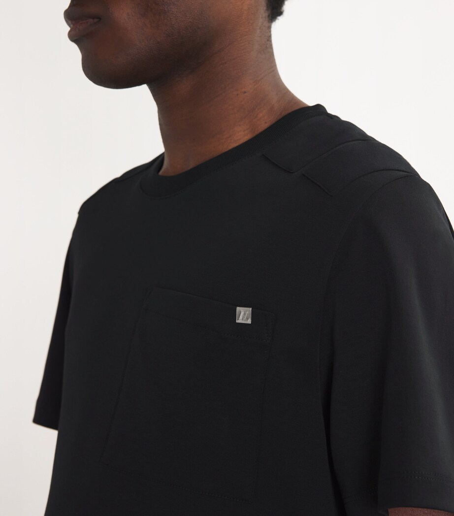 Helmut Lang Mens Velcro-Strap Armor T-Shirt Black Image 6