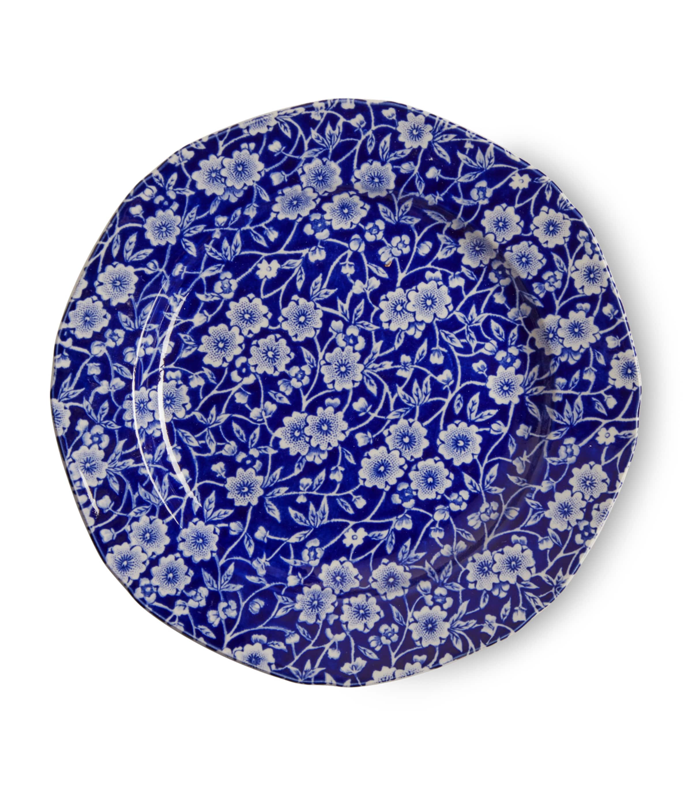 Burleigh Set Of 4 Calico Plates In Blue