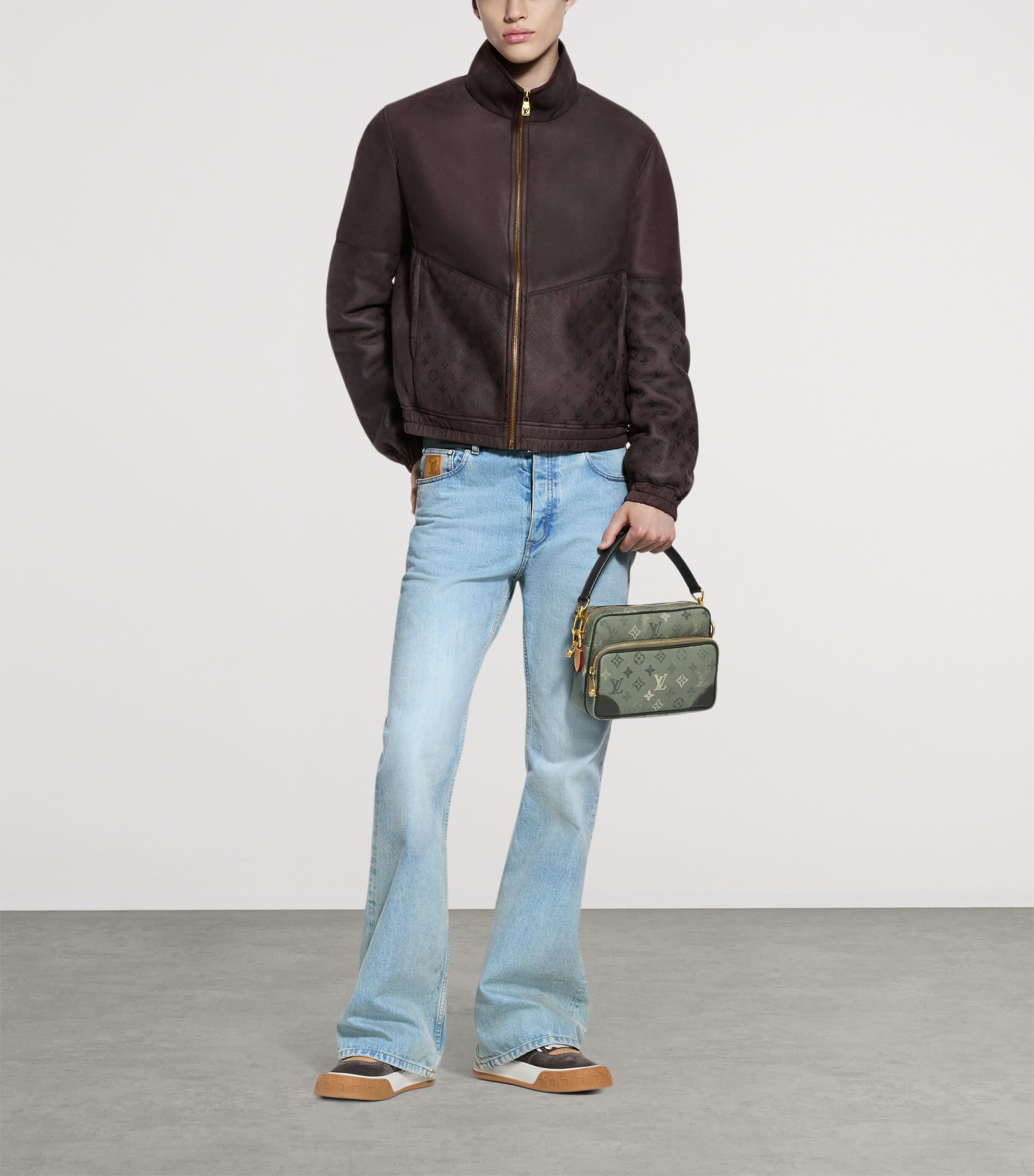 Suede Track Jacket SEAL BROWN Image 5