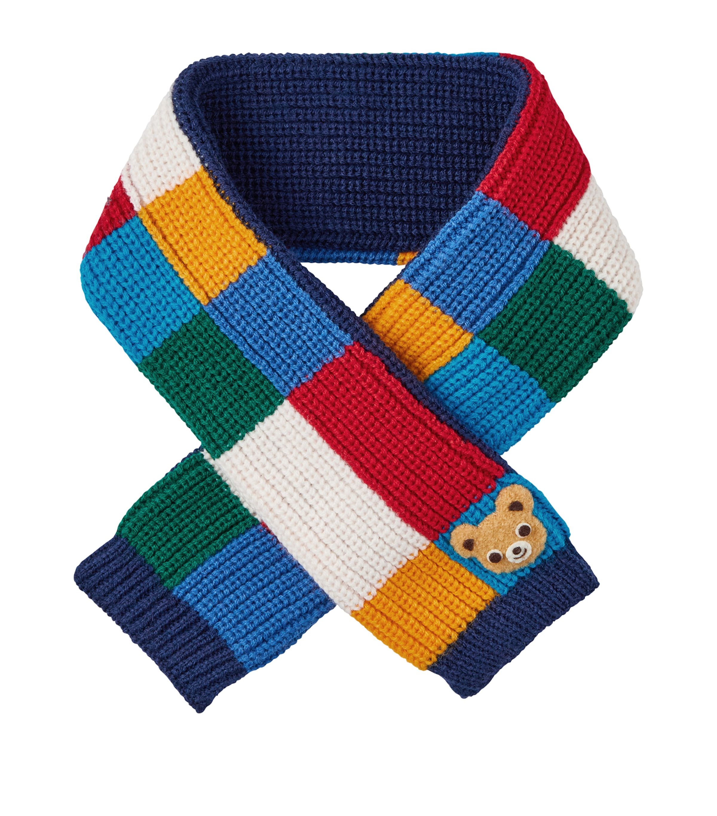 Miki House Colour-block Scarf In Multi