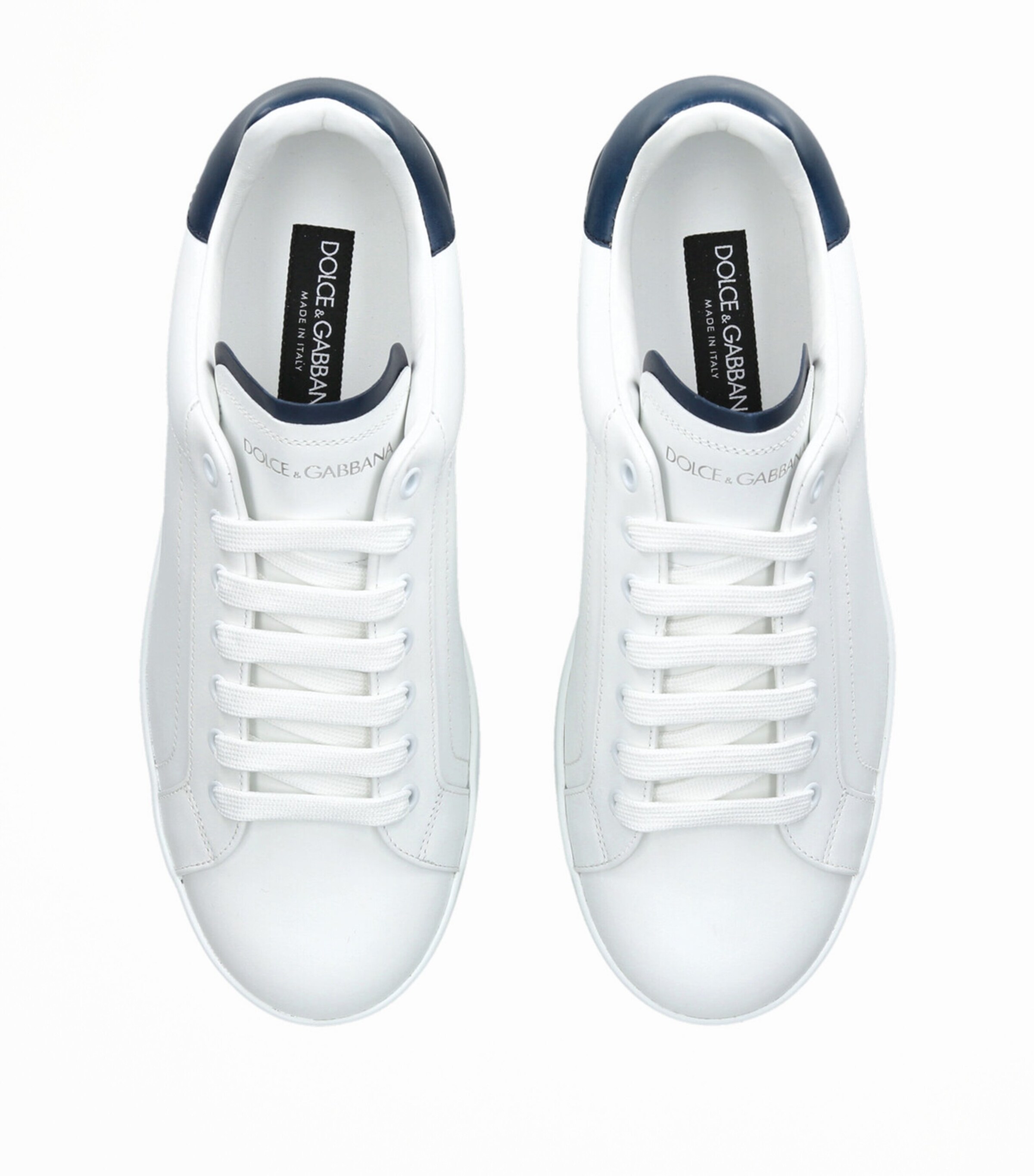 Dolce&Gabbana Leather Portofino Sneakers White/navy Image 4