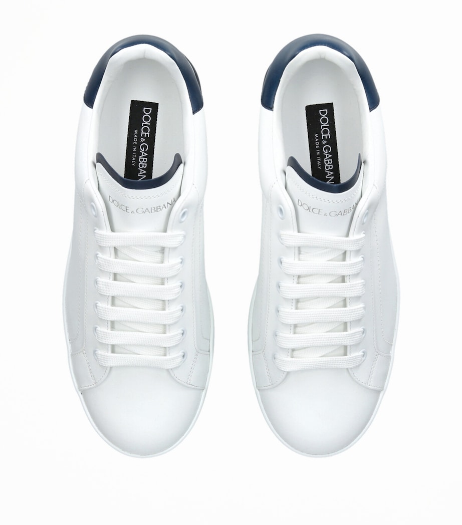 Dolce&Gabbana Leather Portofino Sneakers White/navy Image 4