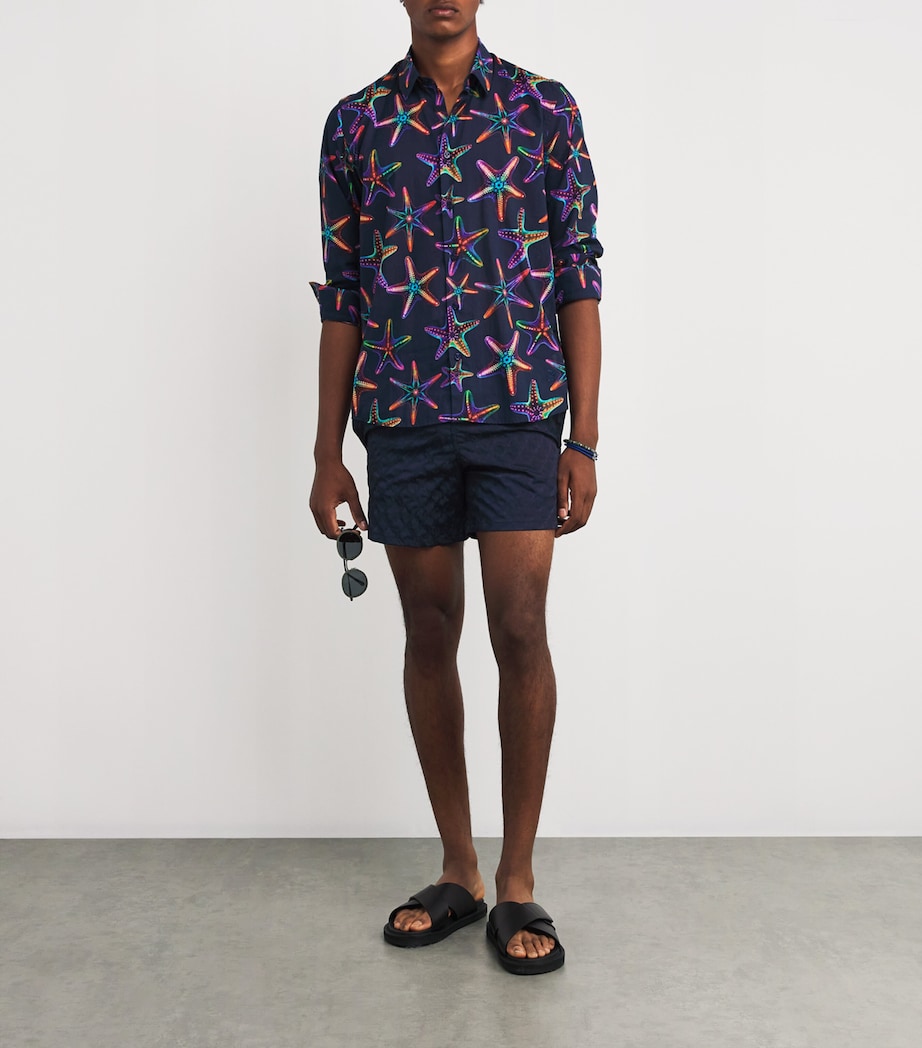 Turtle Monogram Moopea Swim Shorts 390-NAVY Image 2